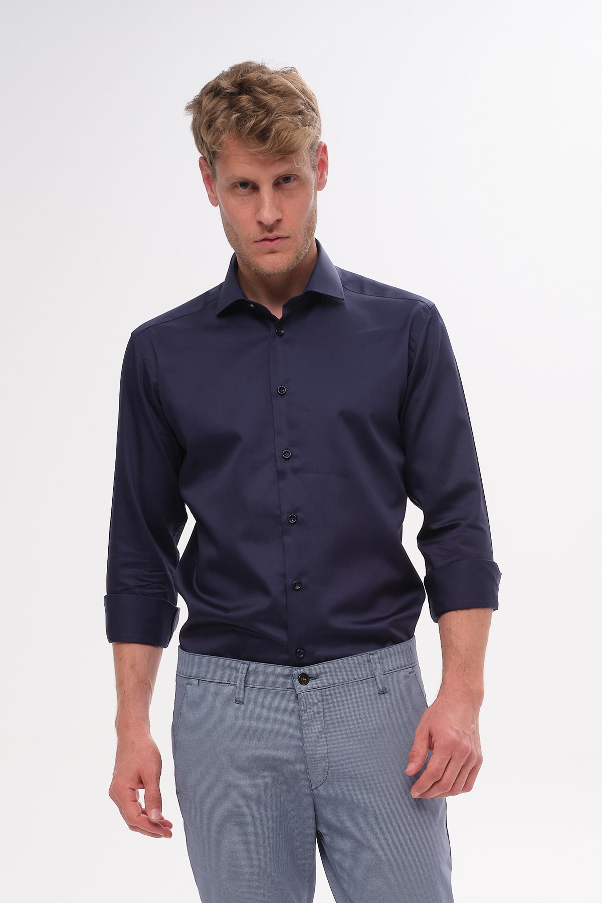 ΑΝΔΡΙΚΟ ΠΟΥΚΑΜΙΣΟ PORTOBELLO'S ΜΕ REX ΓΙΑΚΑ ΣΕ ΜΠΛΕ ΧΡΩΜΑ