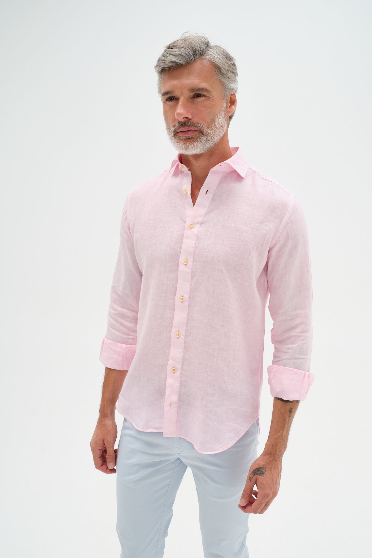 ΑΝΔΡΙΚΟ ΛΙΝΟ ΡΟΖ ΠΟΥΚΑΜΙΣΟ PORTOBELLO'S ΜΕ REX ΓΙΑΚΑ