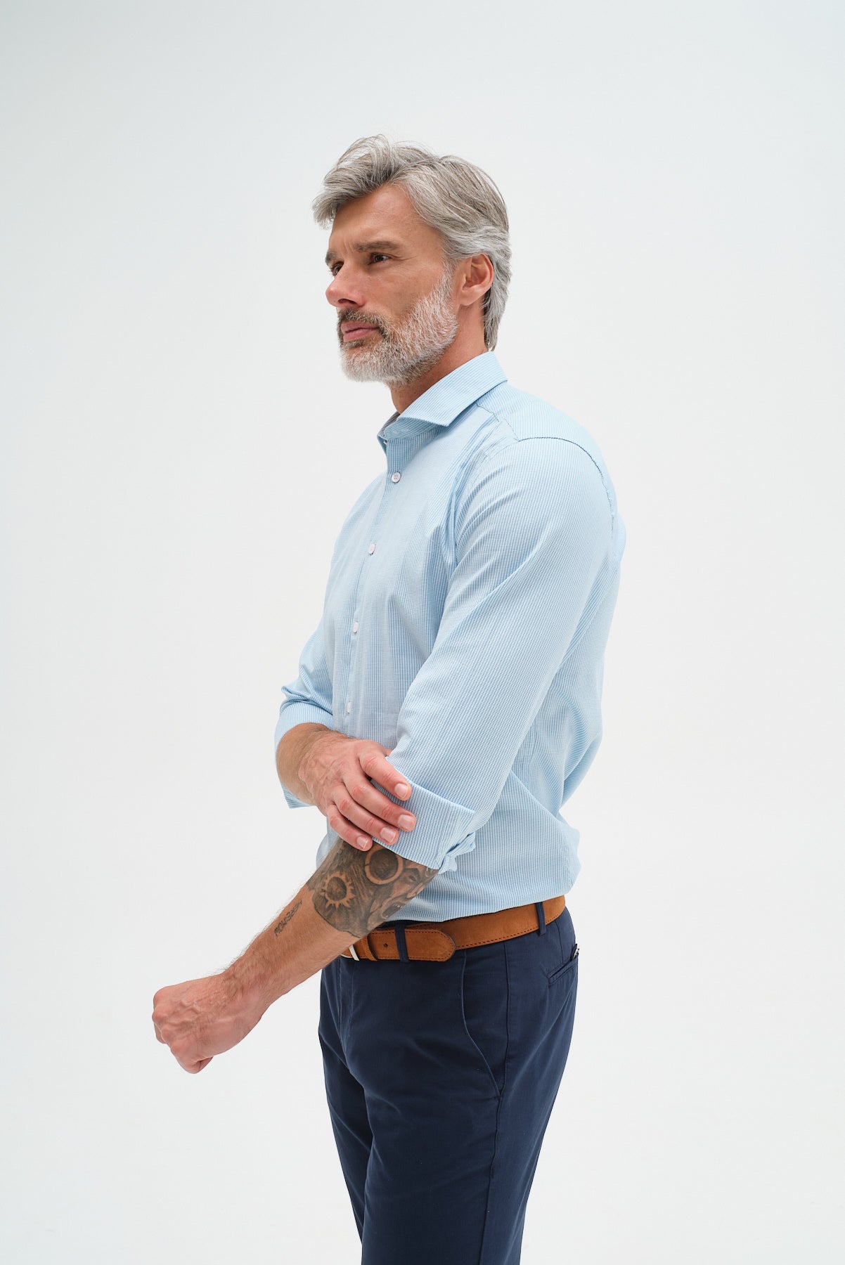 ΑΝΔΡΙΚΟ ΠΟΥΚΑΜΙΣΟ PORTOBELLO'S ΣΕ AQUA ΑΠΟΧΡΩΣΗ ΜΕ REX ΓΙΑΚΑ