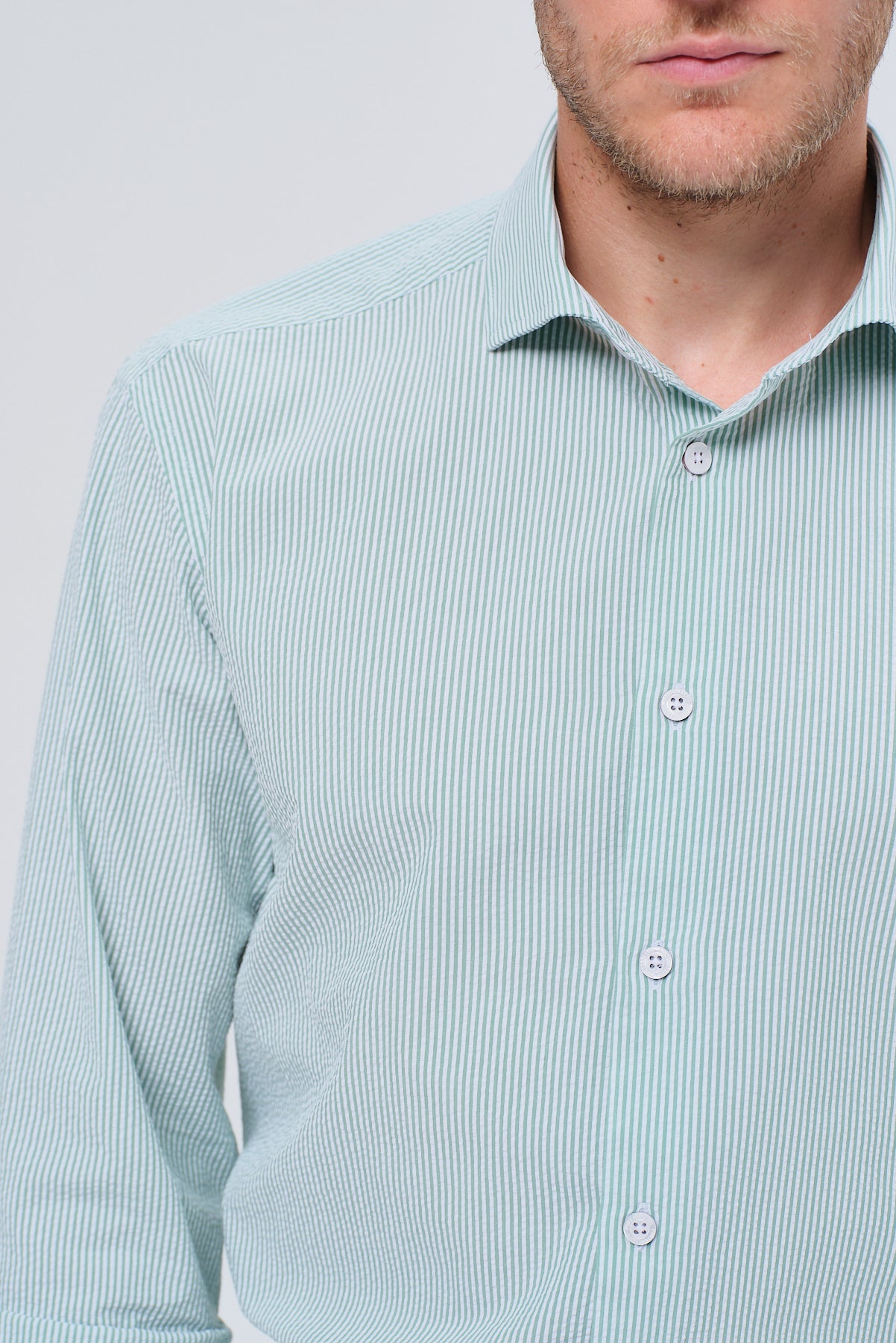 ΑΝΔΡΙΚΟ ΠΟΥΚΑΜΙΣΟ PORTOBELLO'S ΜΕ ΨΙΛΕΣ ΡΙΓΕΣ ΠΡΑΣΙΝΟ ΚΑΙ REX ΓΙΑΚΑ