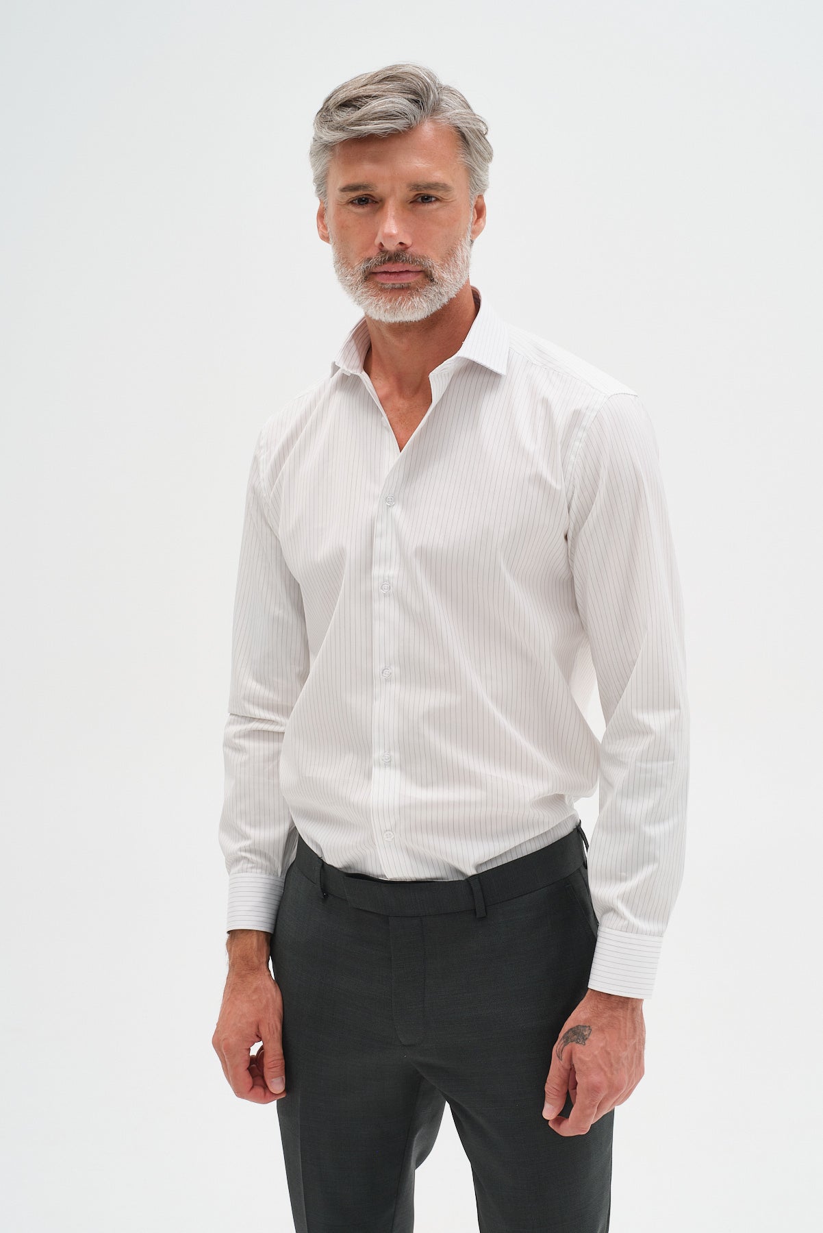 ΑΝΔΡΙΚΟ ΡΙΓΕ ΕΚΡΟΥ ΠΟΥΚΑΜΙΣΟ PORTOBELLO'S ΜΕ REX ΓΙΑΚΑ REGULAR FIT