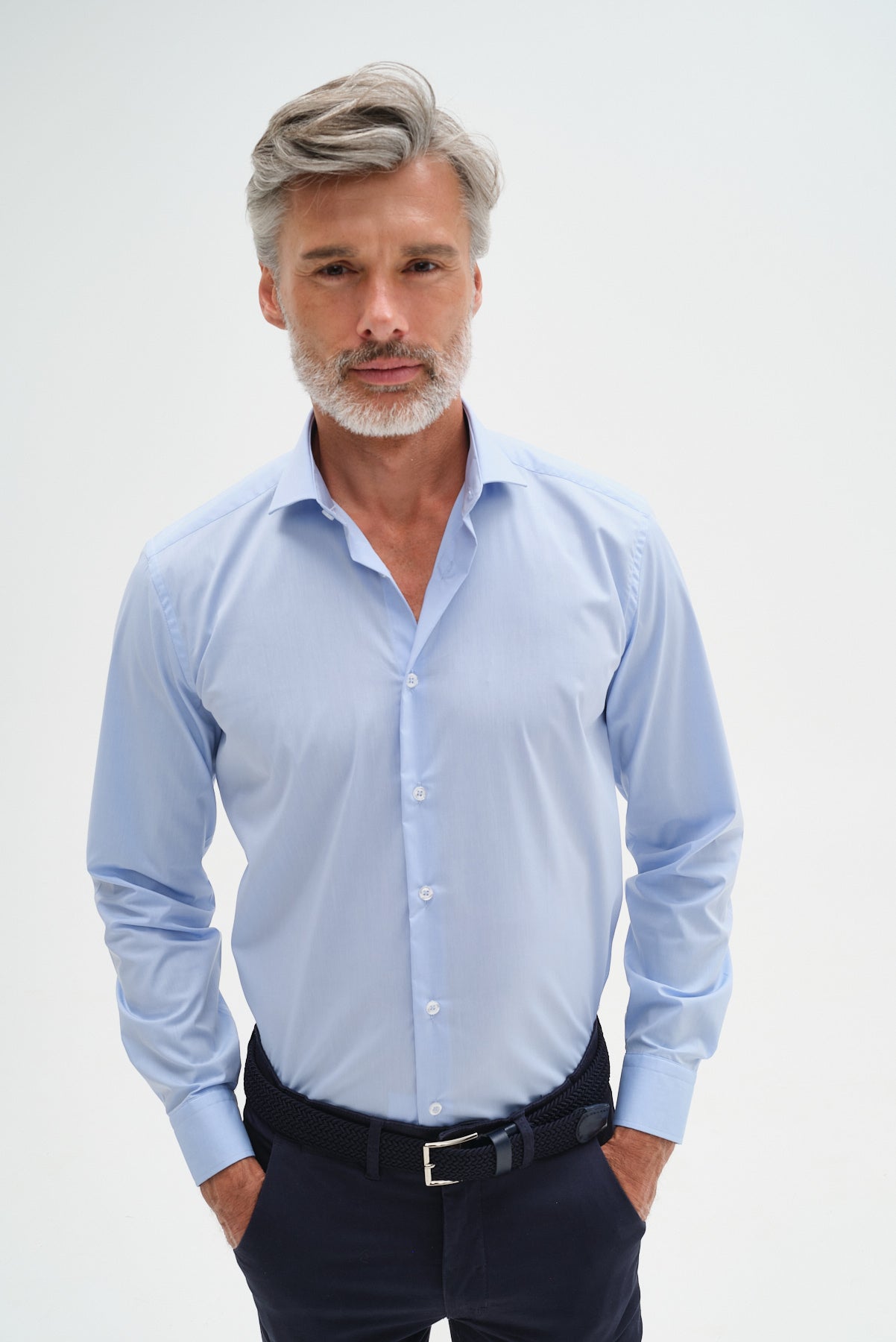 ΑΝΔΡΙΚΟ ΣΙΕΛ ΜΟΝΟΧΡΩΜΟ ΠΟΥΚΑΜΙΣΟ PORTOBELLO'S ΜΕ REX ΓΙΑΚΑ