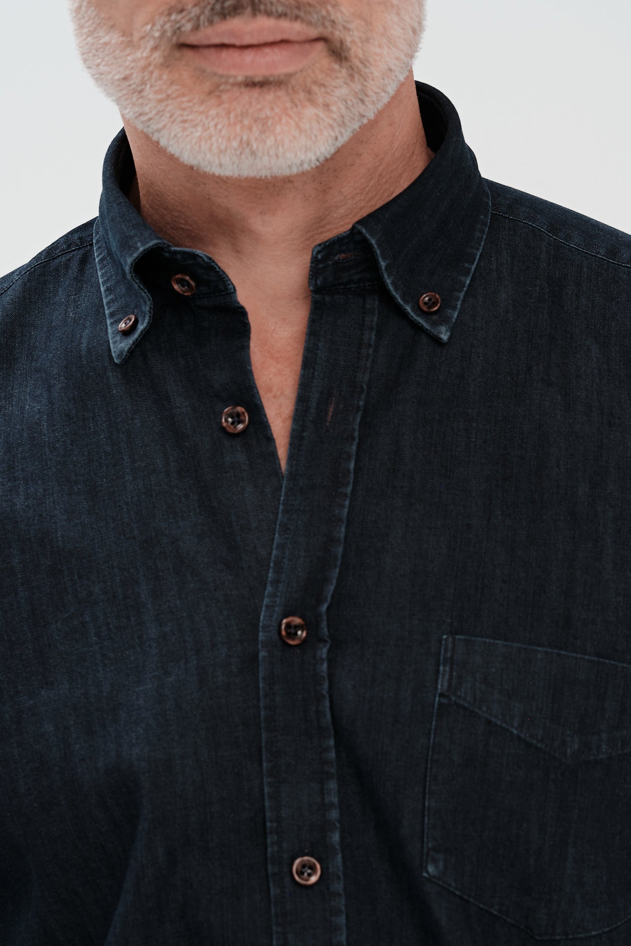 ΑΝΔΡΙΚΟ ΣΚΟΥΡΟ DENIM ΠΟΥΚΑΜΙΣΟ PORTOBELLO'S ΜΕ BUTTON DOWN ΓΙΑΚΑ REGULAR FIT