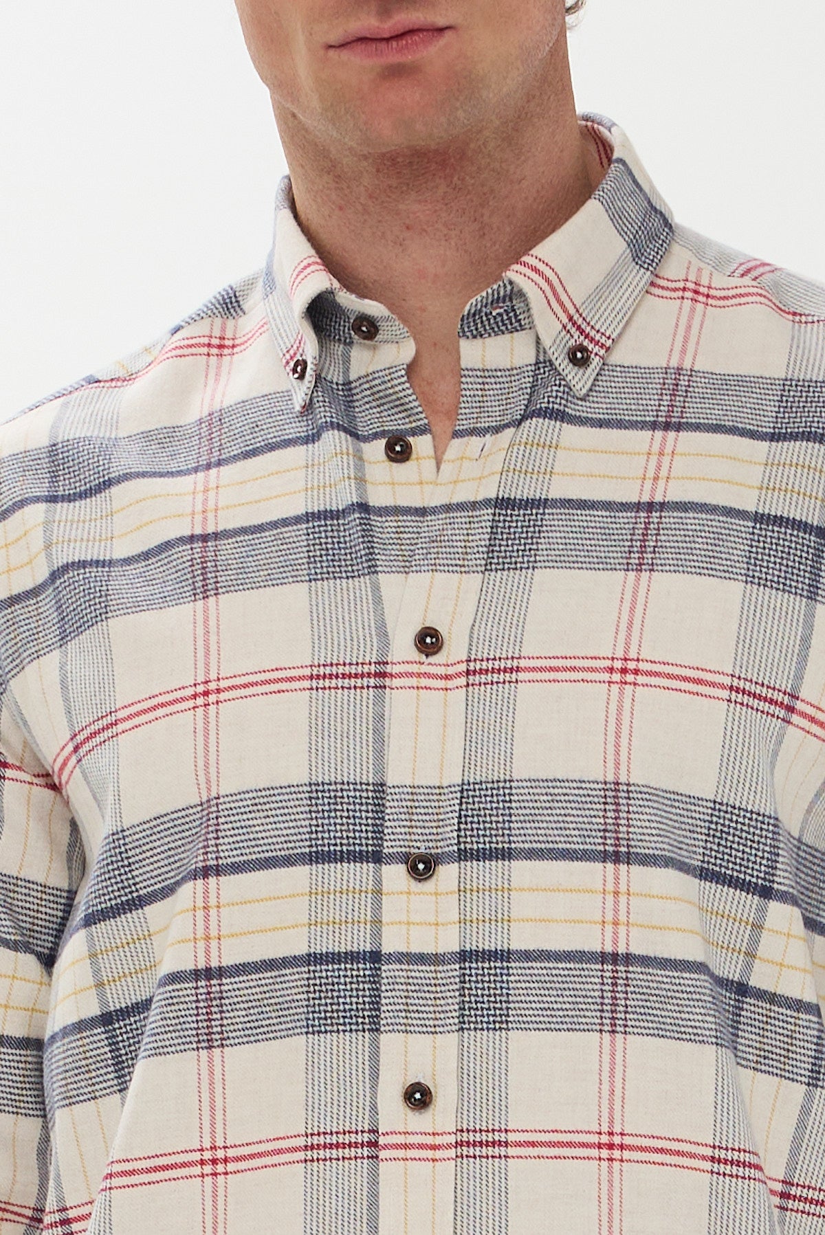 ΑΝΔΡΙΚΟ ΚΑΡΟ ΠΟΥΚΑΜΙΣΟ ΣΕ ΕΚΡΟΥ-ΜΠΛΕ ΑΠΟΧΡΩΣΗ REGULAR FIT PORTOBELLO'S ΚΑΙ BUTTON DOWN ΓΙΑΚΑ