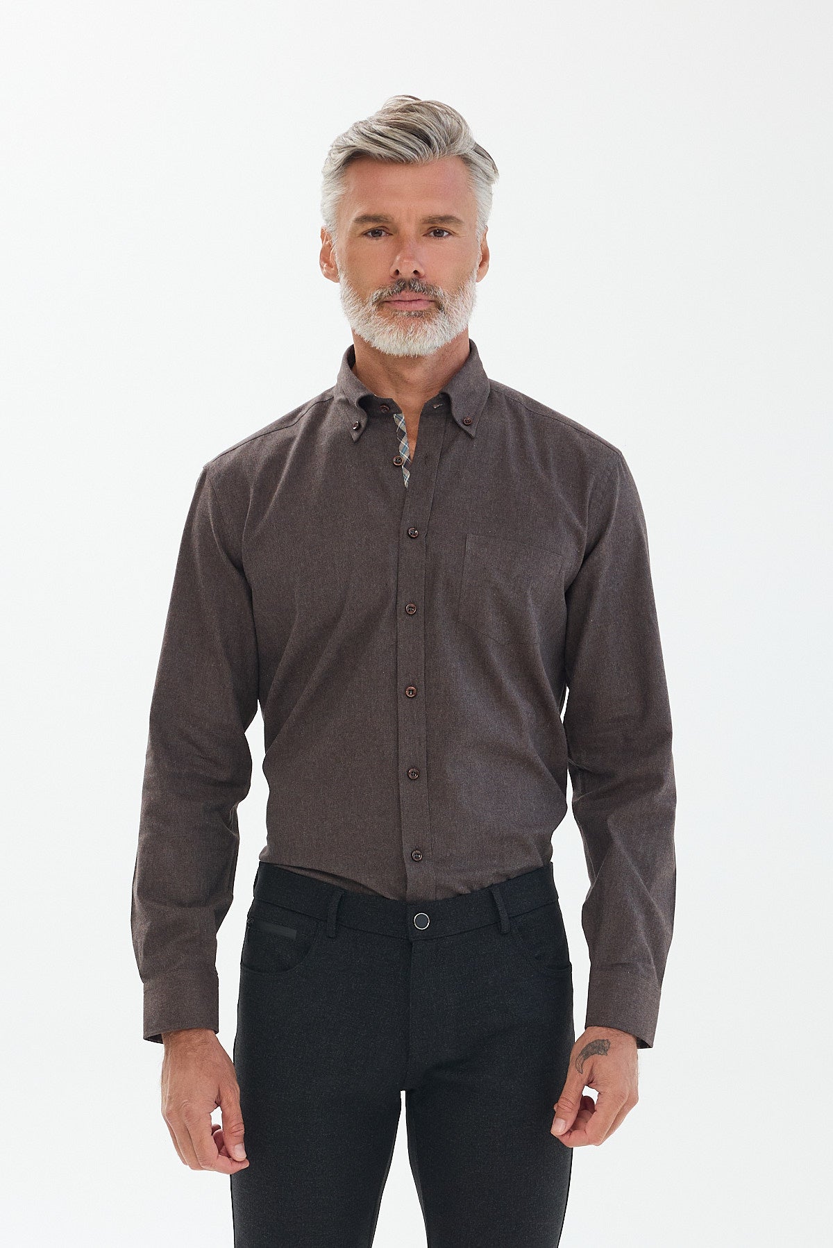 ΑΝΔΡΙΚΟ ΚΑΦΕ ΠΟΥΚΑΜΙΣΟ PORTOBELLO'S ΜΕ BUTTON DOWN ΓΙΑΚΑ REGULAR FIT