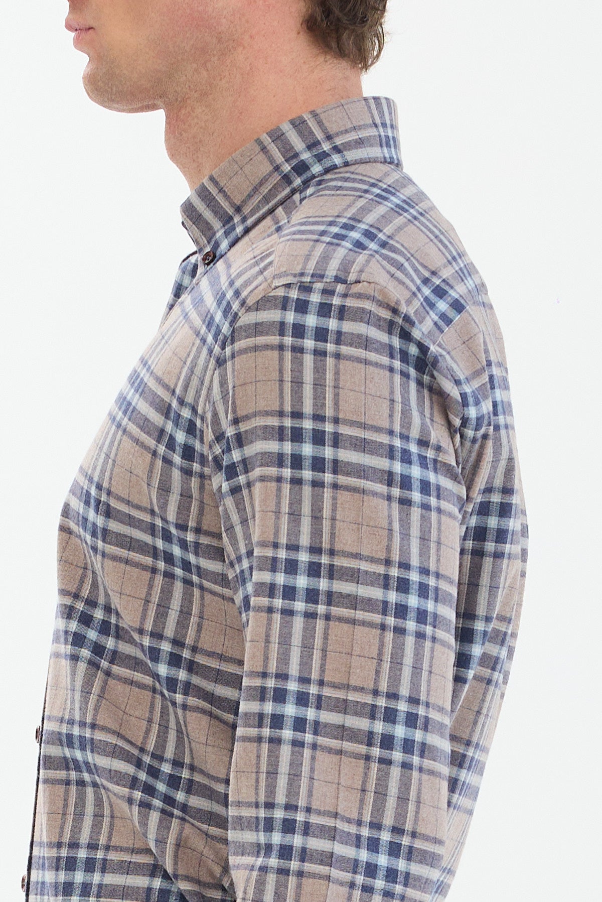 ΑΝΔΡΙΚΟ ΠΟΥΚΑΜΙΣΟ PORTOBELLO'S ΚΑΡΟ ΜΠΕΖ-ΜΠΛΕ ΜΕ BUTTON DOWN ΓΙΑΚΑ REGULAR FIT