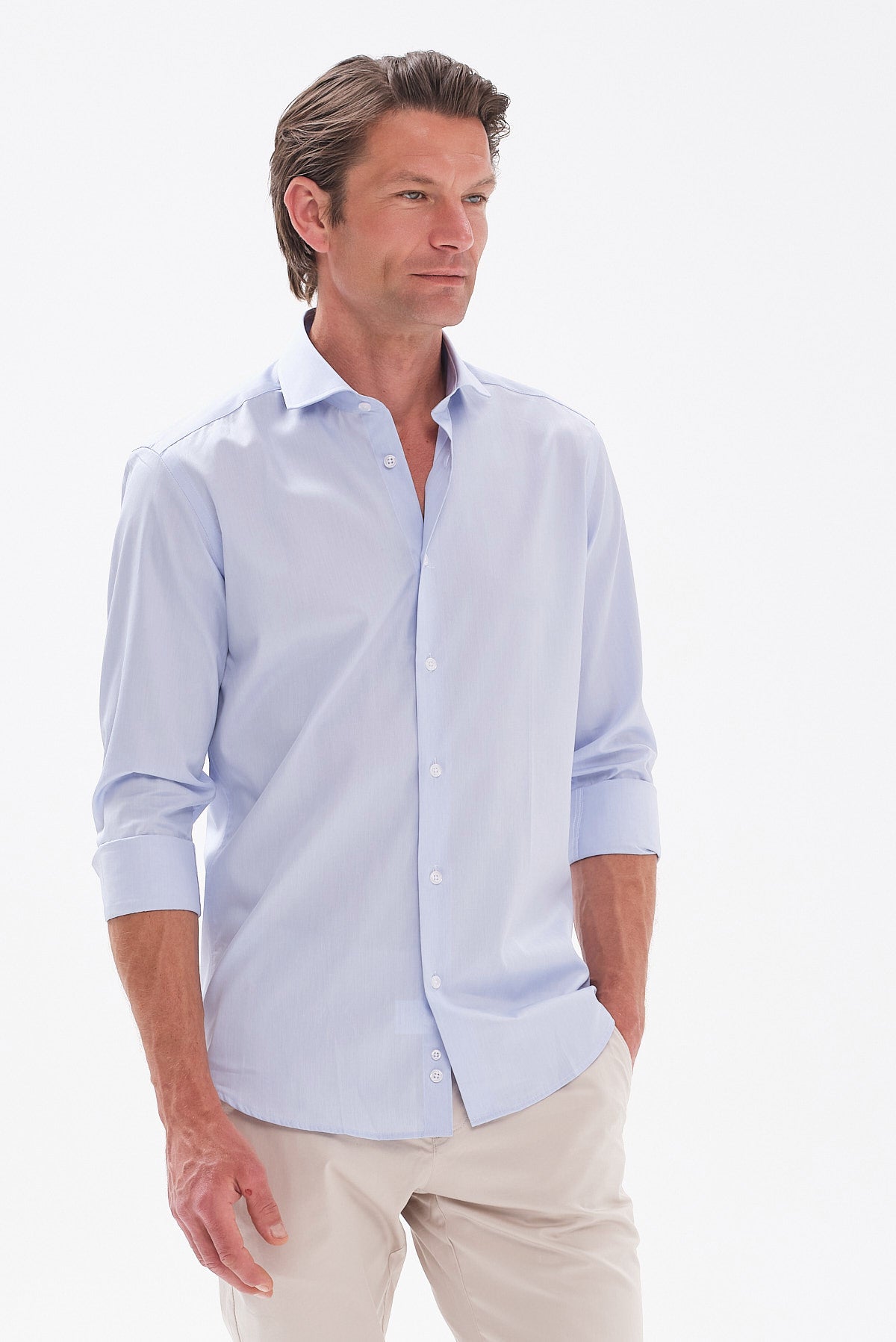 ΑΝΔΡΙΚΟ ΣΙΕΛ ΠΟΥΚΑΜΙΣΟ PORTOBELLO'S SLIM FIT ΜΕ REX ΓΙΑΚΑ