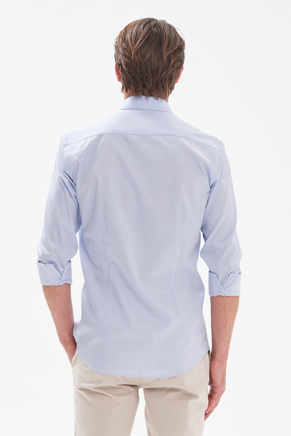 ΑΝΔΡΙΚΟ ΣΙΕΛ ΠΟΥΚΑΜΙΣΟ PORTOBELLO'S SLIM FIT ΜΕ REX ΓΙΑΚΑ