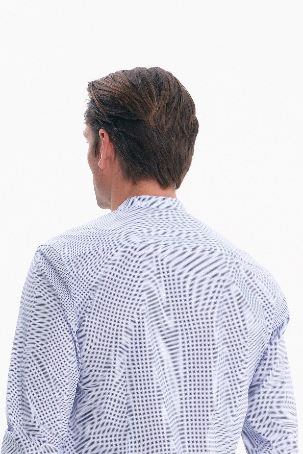 ΑΝΔΡΙΚΟ ΜΠΛΕ ΠΟΥΚΑΜΙΣΟ SLIM FIT PORTOBELLO'S ΜΕ ΜΑΟ ΓΙΑΚΑ ΚΑΙ ΜΙΚΡΟΣΧΕΔΙΟ