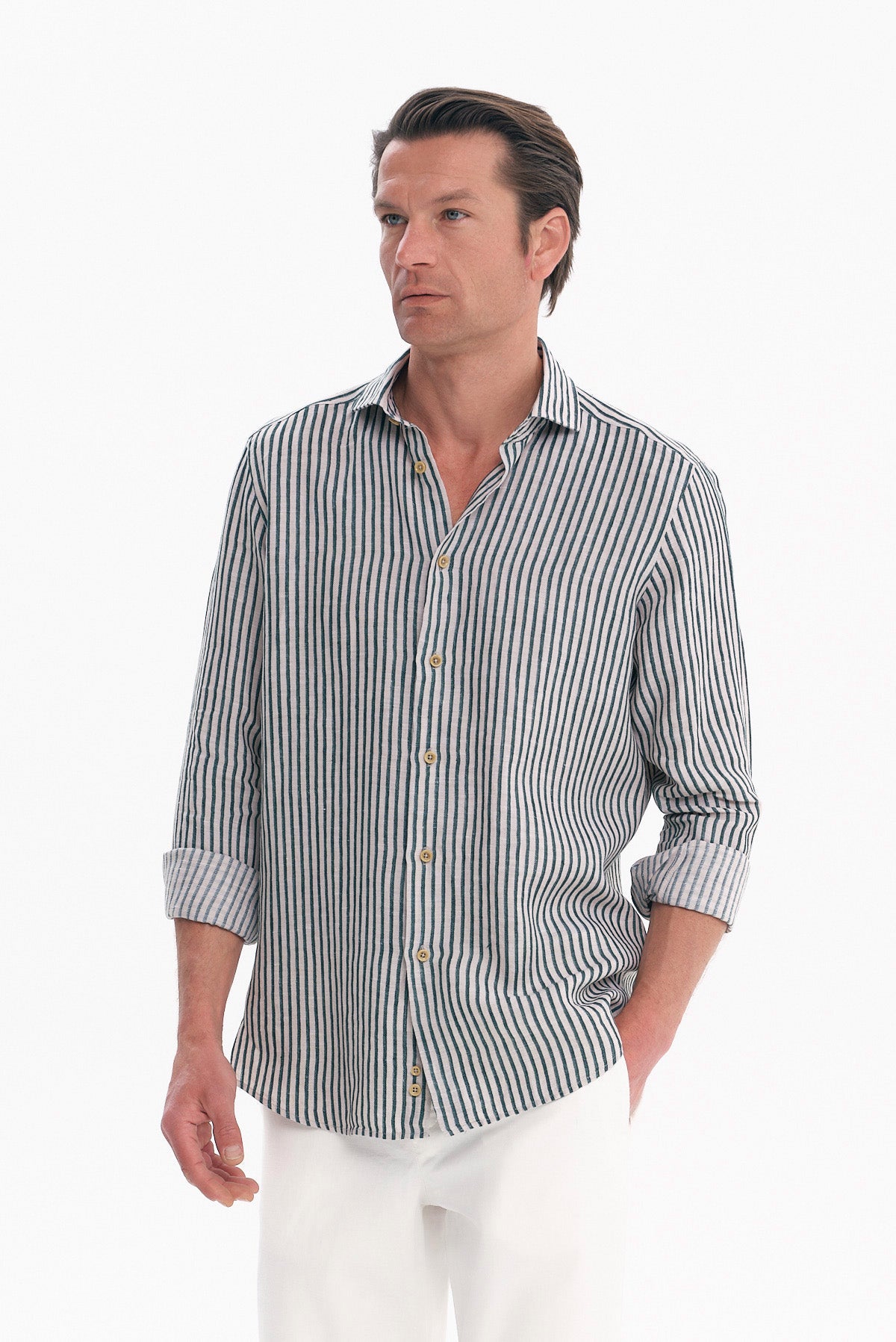 ΑΝΔΡΙΚΟ ΛΑΔΙ ΛΙΝΟ ΡΙΓΕ ΠΟΥΚΑΜΙΣΟ MODERN FIT PORTOBELLO'S ΜΕ REX ΓΙΑΚΑ