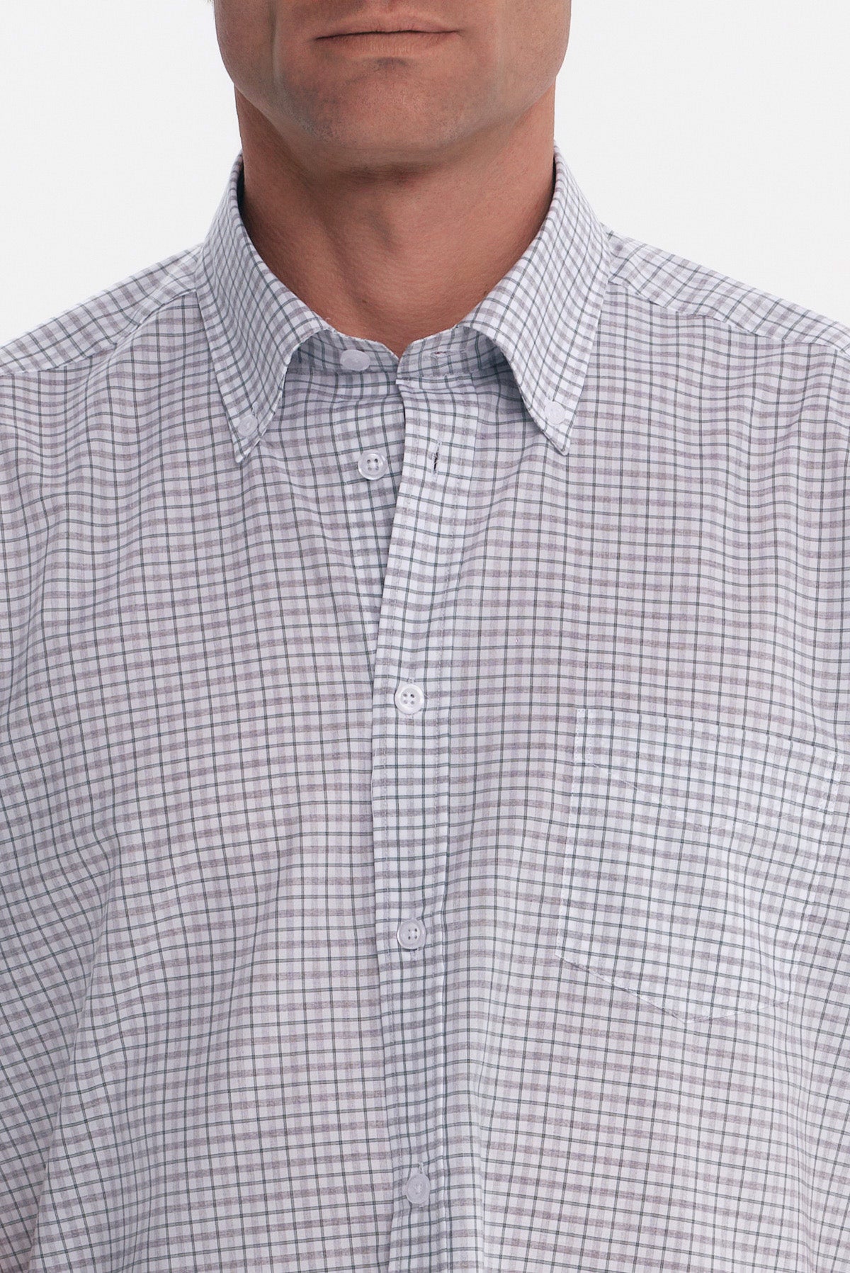 ΑΝΔΡΙΚΟ ΓΚΡΙ ΜΕΣΑΙΟ ΠΤΙ ΚΑΡΟ ΚΟΝΤΟΜΑΝΙΚΟ ΠΟΥΚΑΜΙΣΟ PORTOBELLO'S REGULAR FIT ΜΕ BUTTON DOWN ΓΙΑΚΑ