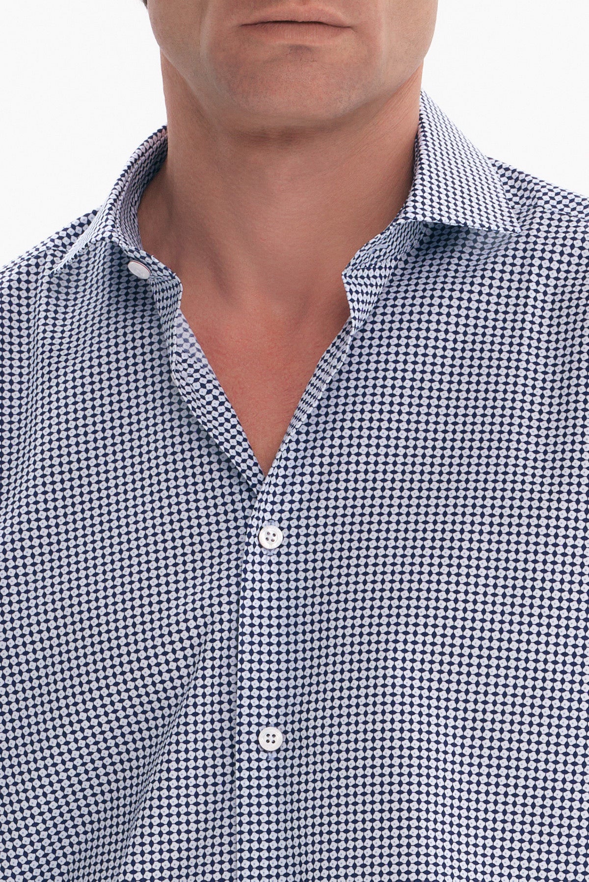 ΑΝΔΡΙΚΟ ΜΠΛΕ ΠΟΥΚΑΜΙΣΟ REGULAR FIT PORTOBELLO'S ΜΕ REX ΓΙΑΚΑ ΚΑΙ ΜΙΚΡΑ ΜΟΤΙΒΑ