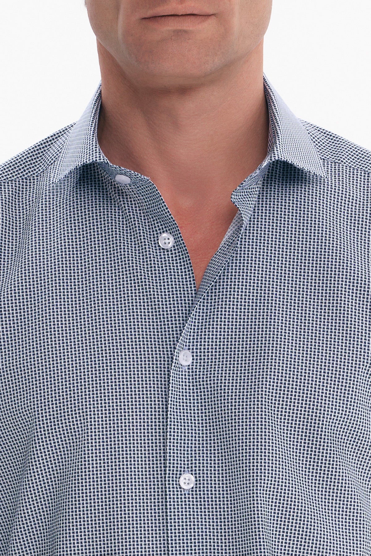 ΑΝΔΡΙΚΟ ΜΠΛΕ ΠΟΥΚΑΜΙΣΟ REGULAR FIT PORTOBELLO'S ΜΕ REX ΓΙΑΚΑ ΚΑΙ ΜΙΚΡΑ ΜΟΤΙΒΑ