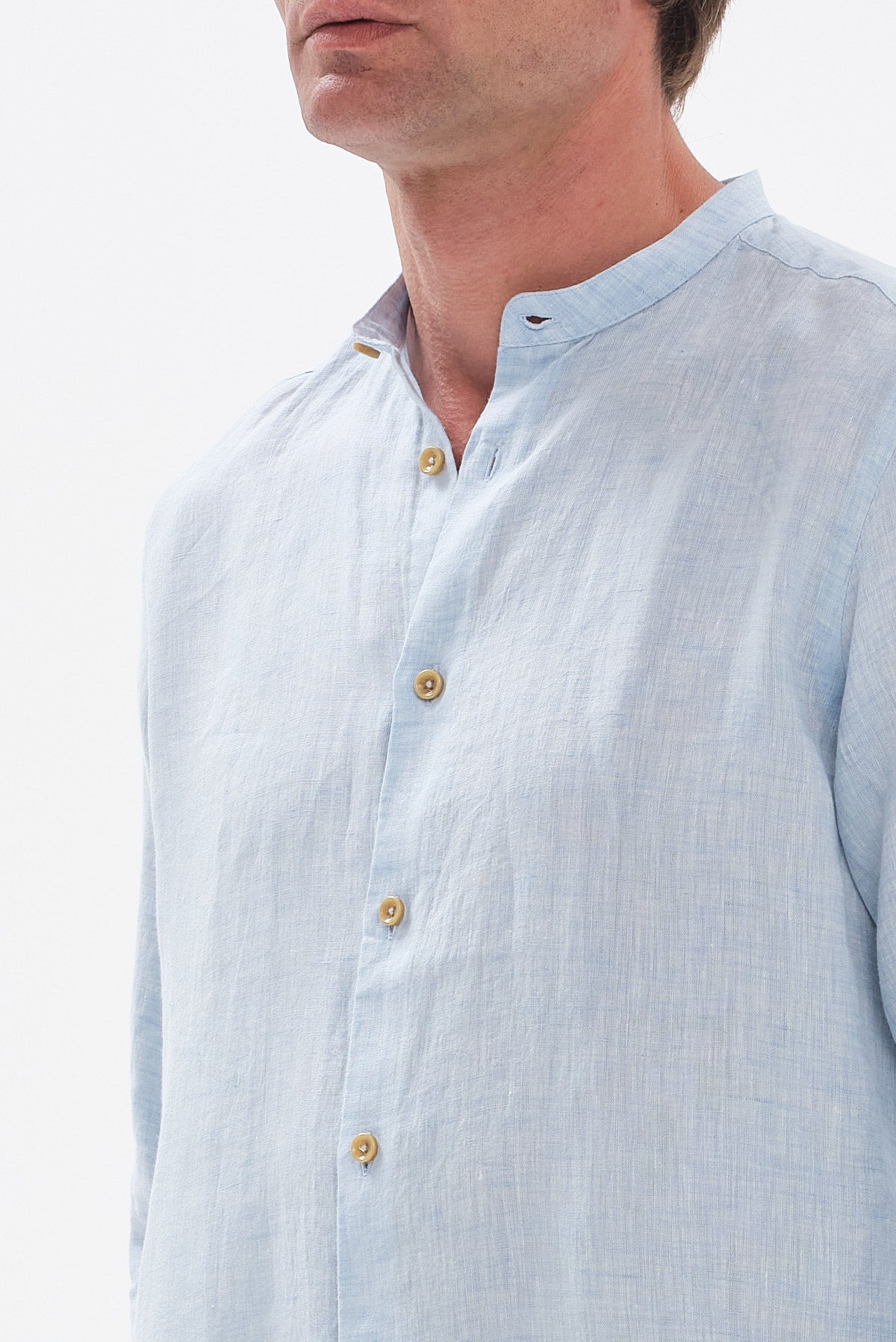 ΑΝΔΡΙΚΟ ΣΙΕΛ ΛΙΝΟ ΠΟΥΚΑΜΙΣΟ PORTOBELLO'S MODERN FIT ΜΕ MAO ΓΙΑΚΑ