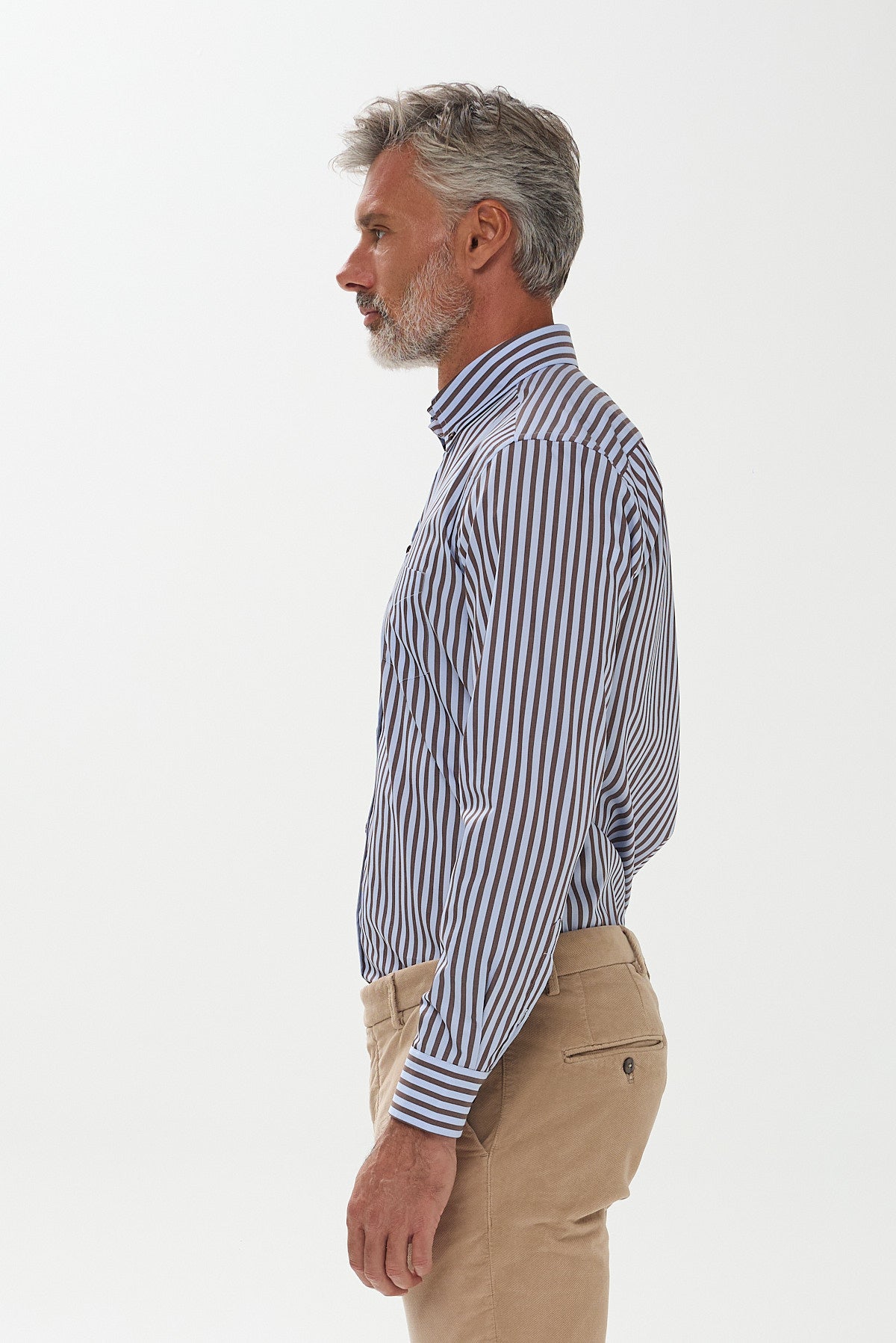 ΑΝΔΡΙΚΟ ΡΙΓΕ ΚΑΦΕ-ΣΙΕΛ ΠΟΥΚΑΜΙΣΟ ΜΕ BUTTON DOWN ΓΙΑΚΑ PORTOBELLO'S REGULAR FIT