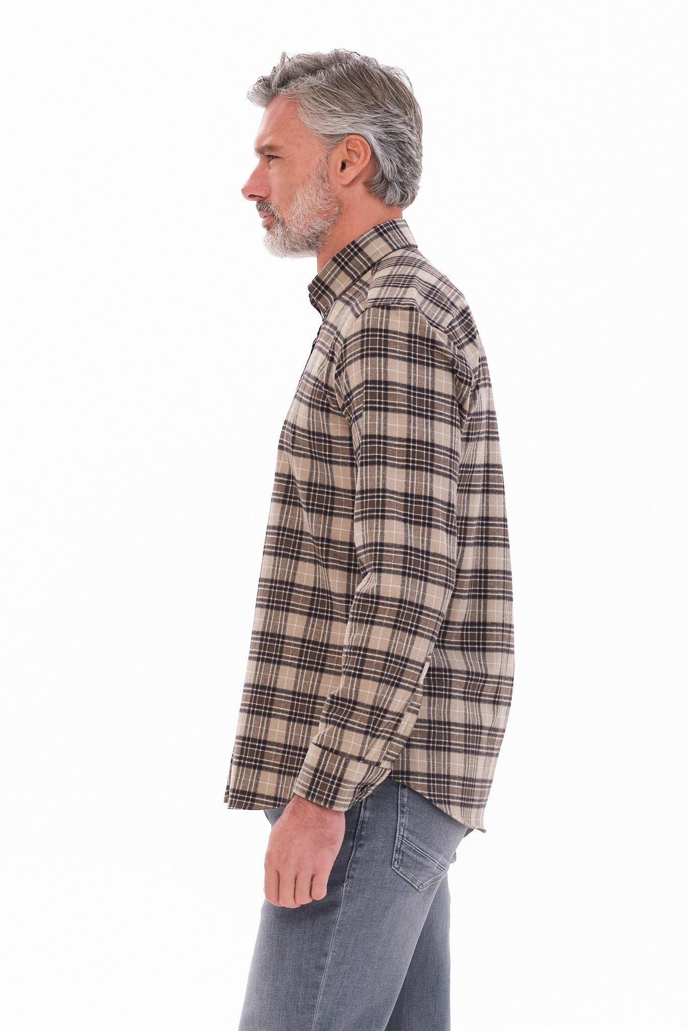 ΑΝΔΡΙΚΟ ΜΠΕΖ ΣΚΟΥΡΟ ΚΑΡΟ ΠΟΥΚΑΜΙΣΟ PORTOBELLO'S ME BUTTON DOWN ΓΙΑΚΑ REGULAR FIT