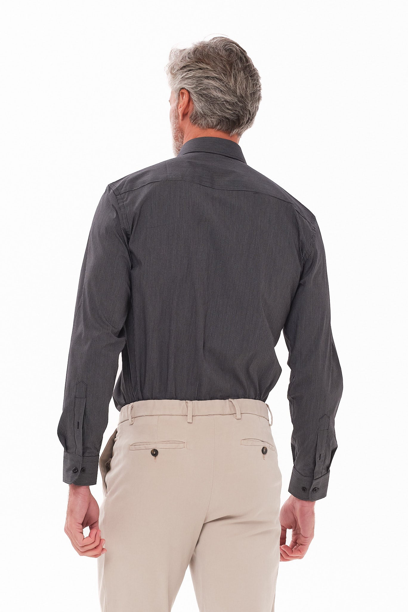 ΑΝΔΡΙΚΟ ΜΑΥΡΟ ΠΟΥΚΑΜΙΣΟ PORTOBELLO'S ΜΕ REX ΓΙΑΚΑ ΚΑΙ ΜΙΚΡΟΣΧΕΔΙΟ REGULAR FIT