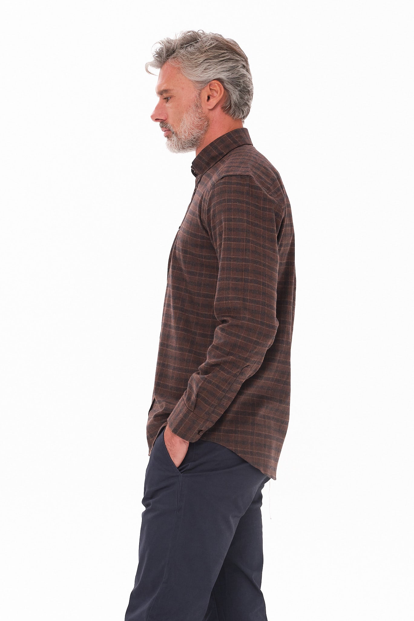 ΑΝΔΡΙΚΟ ΚΑΦΕ ΚΑΡΟ ΠΟΥΚΑΜΙΣΟ PORTOBELLO'S ME BUTTON DOWN ΓΙΑΚΑ REGULAR FIT