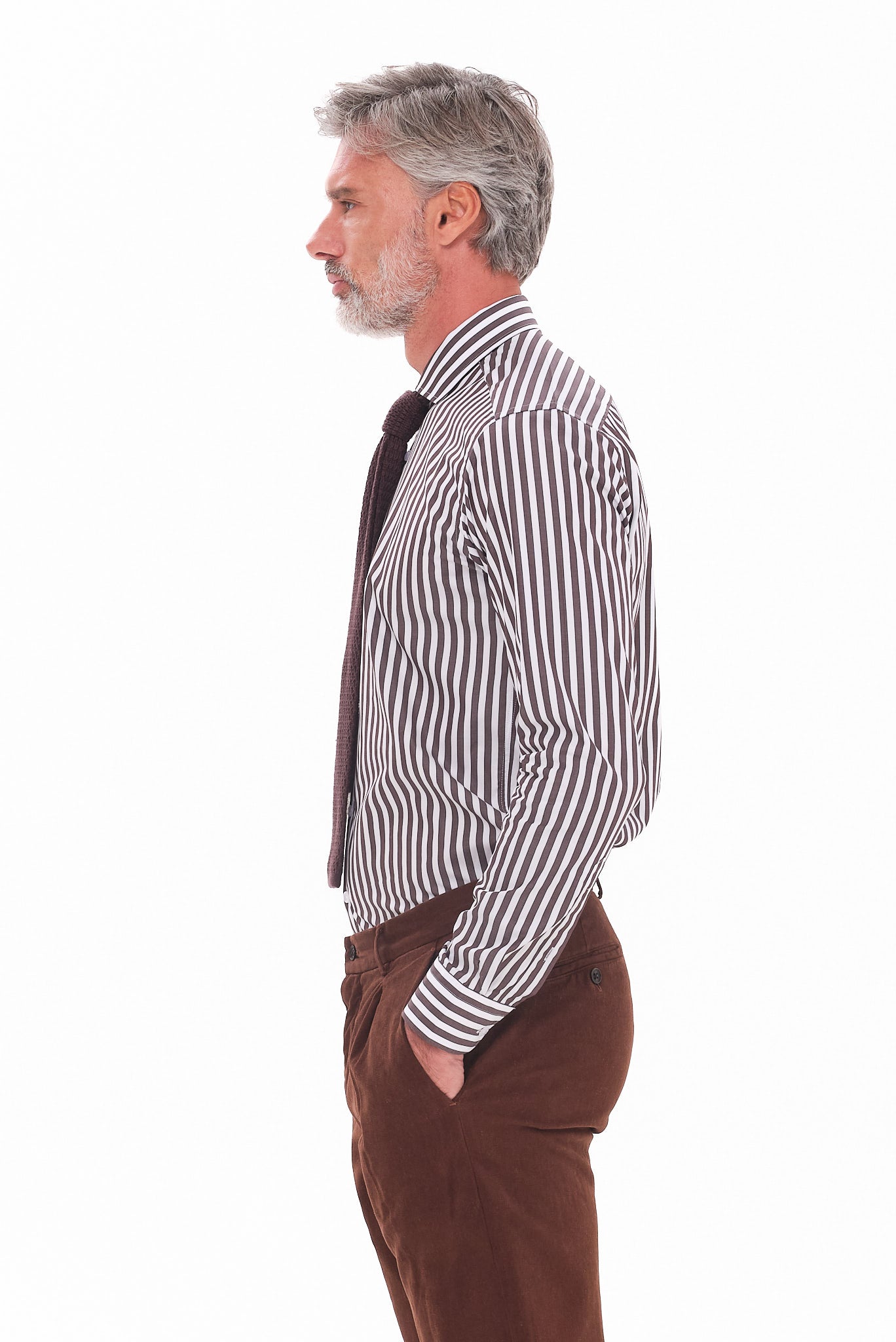 ΑΝΔΡΙΚΟ ΡΙΓΕ ΚΑΦΕ ΠΟΥΚΑΜΙΣΟ PORTOBELLO'S ΜΕ REX ΓΙΑΚΑ SLIM FIT