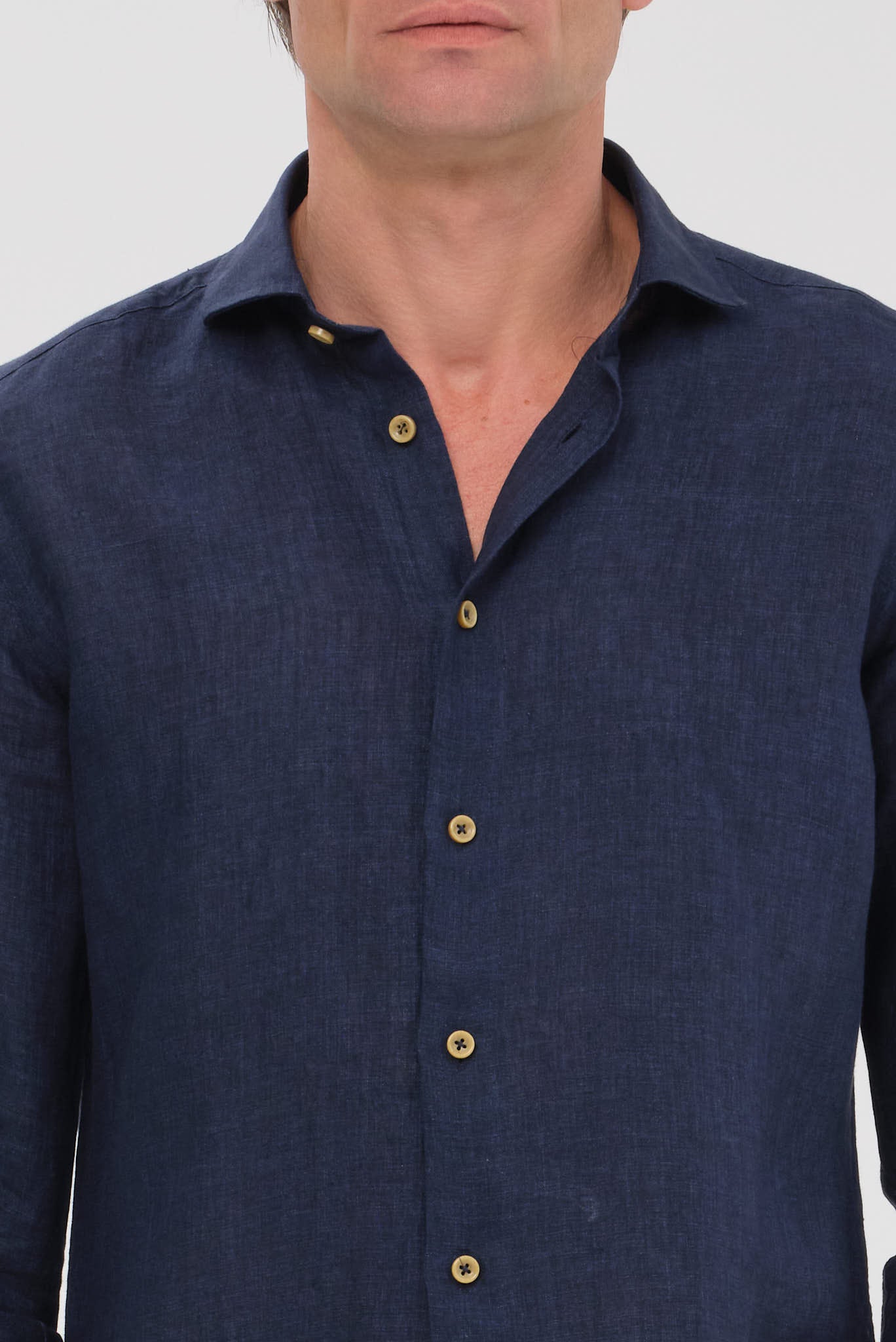ΑΝΔΡΙΚΟ ΛΙΝΟ ΜΠΛΕ ΠΟΥΚΑΜΙΣΟ PORTOBELLO'S ME REX ΓΙΑΚΑ MODERN FIT