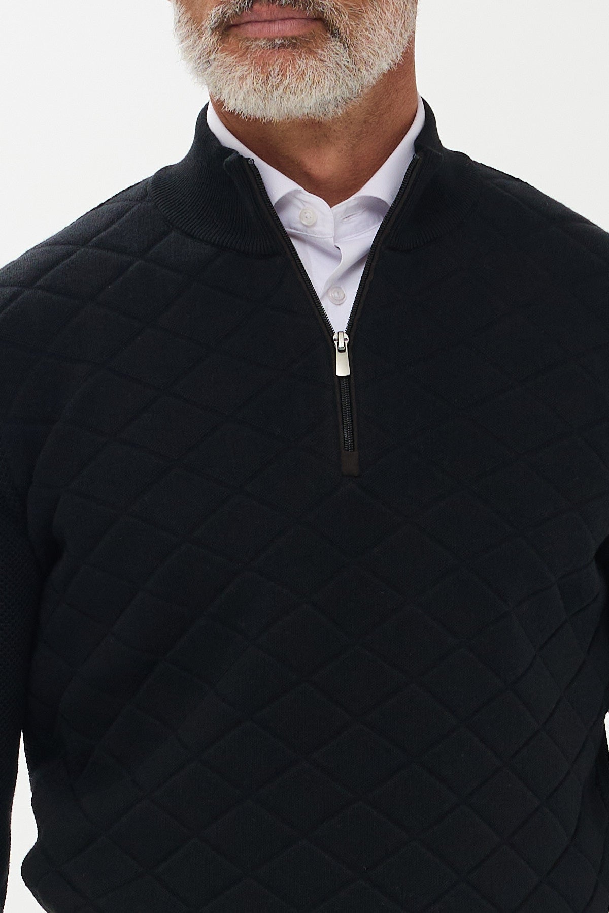 ΑΝΔΡΙΚΟ ΜΑΥΡΟ ΠΟΥΛΟΒΕΡ PORTOBELLO'S LUPETTO ZIP ΜΕ ΚΑΠΙΤΟΝΕ ΣΧΕΔΙΟ REGULAR FIT