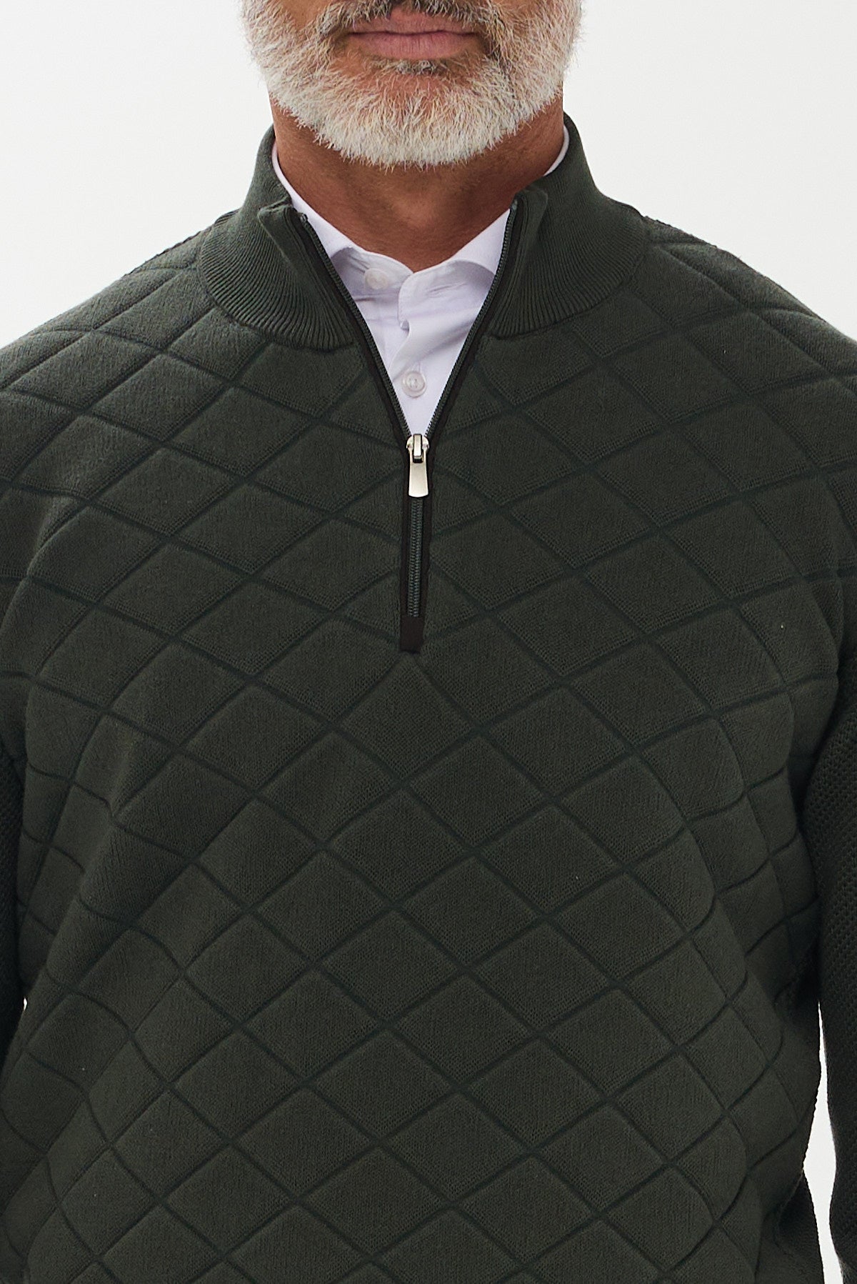 ΑΝΔΡΙΚΟ ΛΑΔΙ ΠΟΥΛΟΒΕΡ PORTOBELLO'S LUPETTO ZIP ΜΕ ΚΑΠΙΤΟΝΕ ΣΧΕΔΙΟ REGULAR FIT