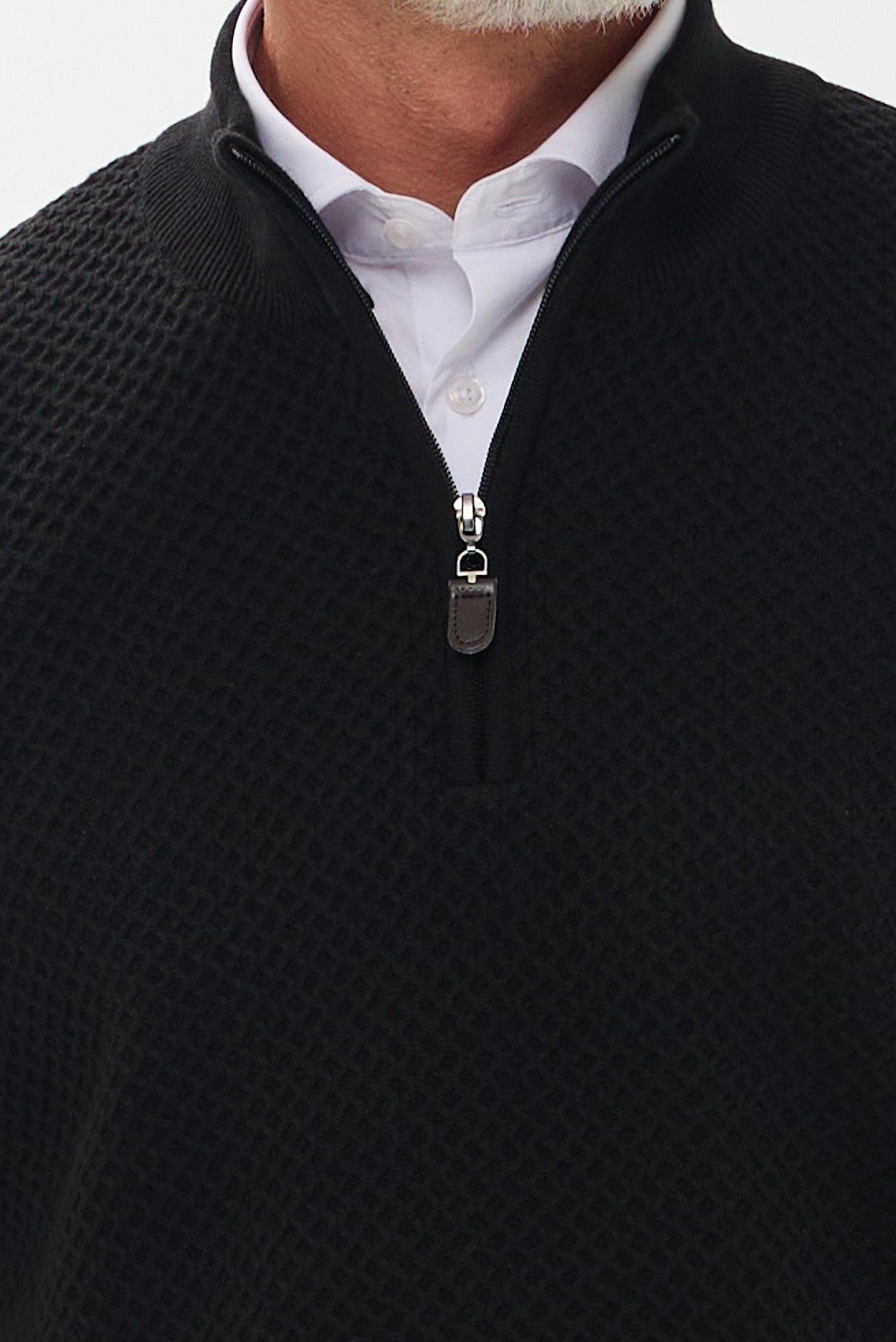 ΑΝΔΡΙΚΟ ΜΑΥΡΟ LUPETTO ZIP LES GENT'S ΜΕ ΟΡΑΤΗ ΠΛΕΞΗ