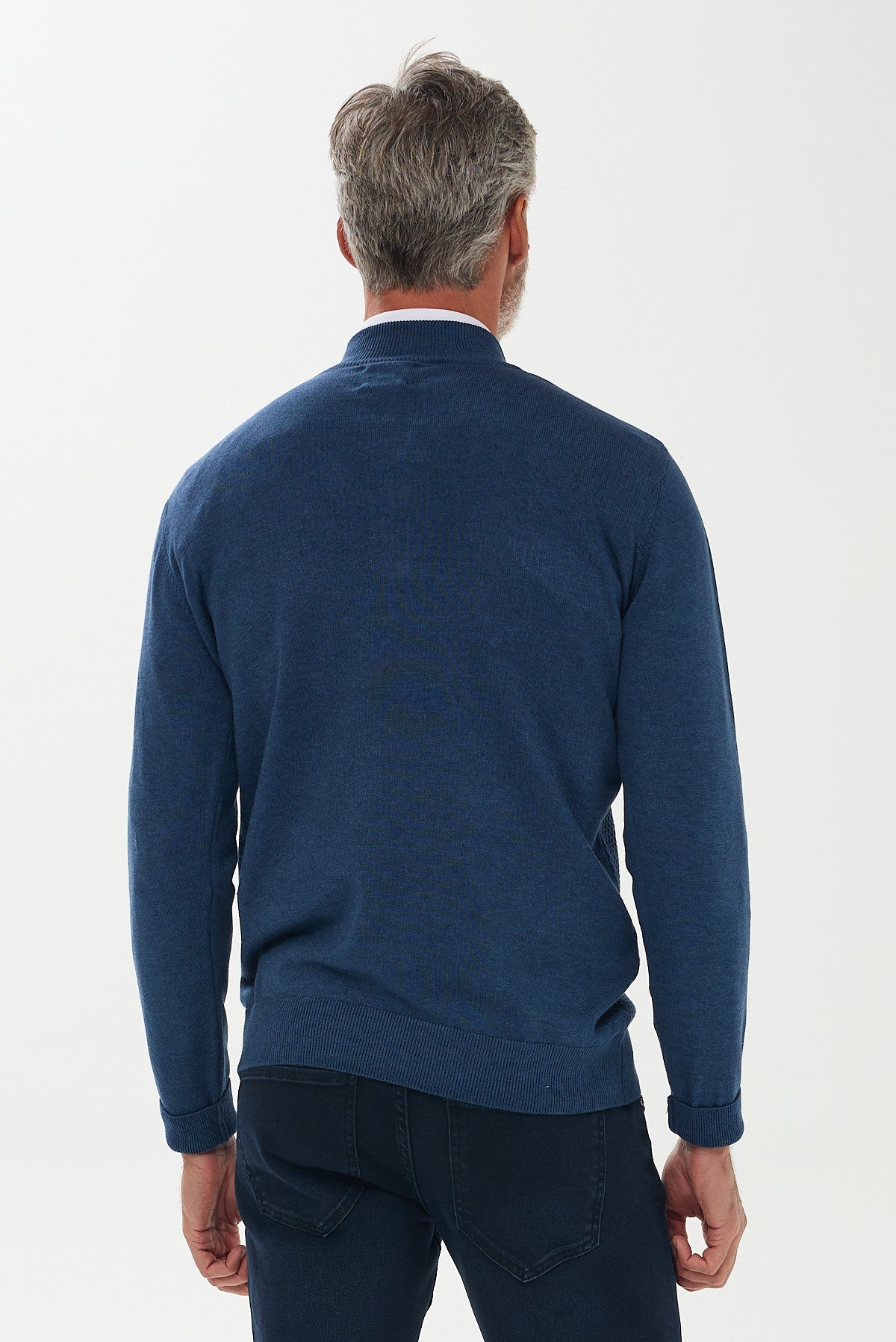 ΑΝΔΡΙΚΟ LUPETTO ZIP LES GENT'S ΣΕ ΧΡΩΜΑ ΙΝΤΙΓΚΟ ΜΕ ΟΡΑΤΗ ΠΛΕΞΗ