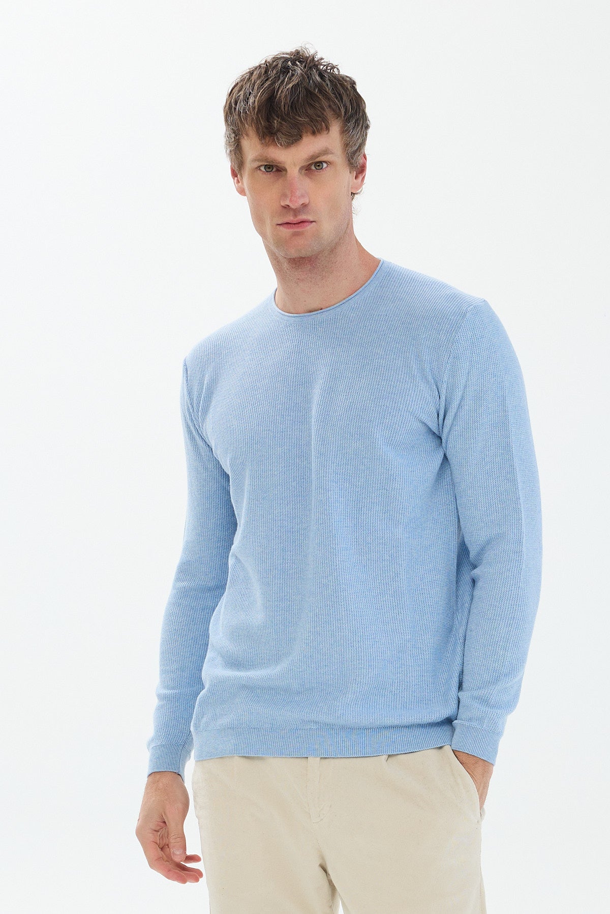 ΑΝΔΡΙΚΟ ΣΙΕΛ ROLL NECK ΠΟΥΛΟΒΕΡ PORTOBELLO'S ΜΕ ΛΑΙΜΟΚΟΨΗ ΚΑΙ ΜΙΚΡΟΣΧΕΔΙΟ