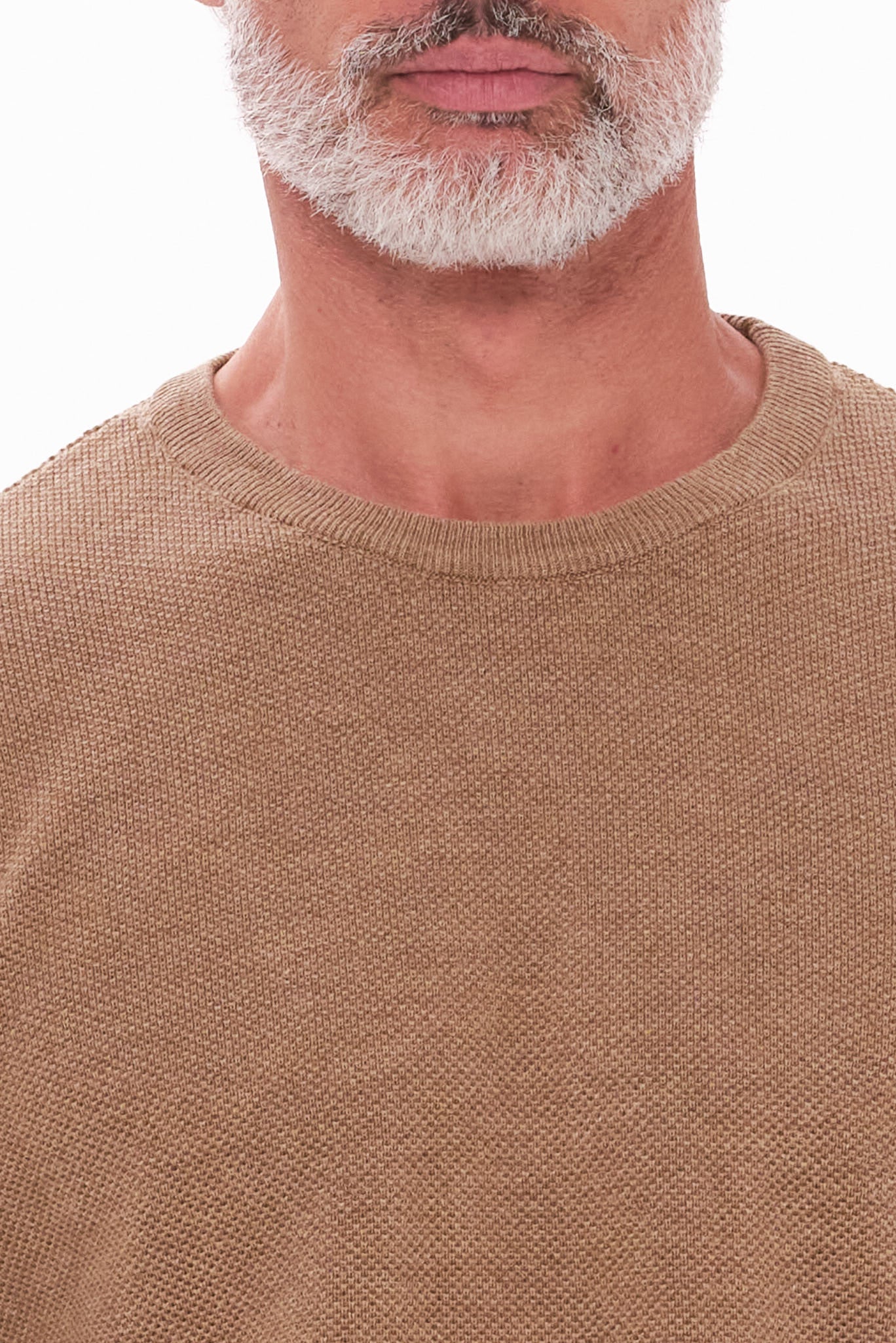 ΑΝΔΡΙΚΟ ΜΠΕΖ ΣΚΟΥΡΟ ΠΟΥΛΟΒΕΡ LES GENT'S ΜΕ ΛΑΙΜΟΚΟΨΗ ΚΑΙ ΜΙΚΡΟΣΧΕΔΙΟ REGULAR FIT