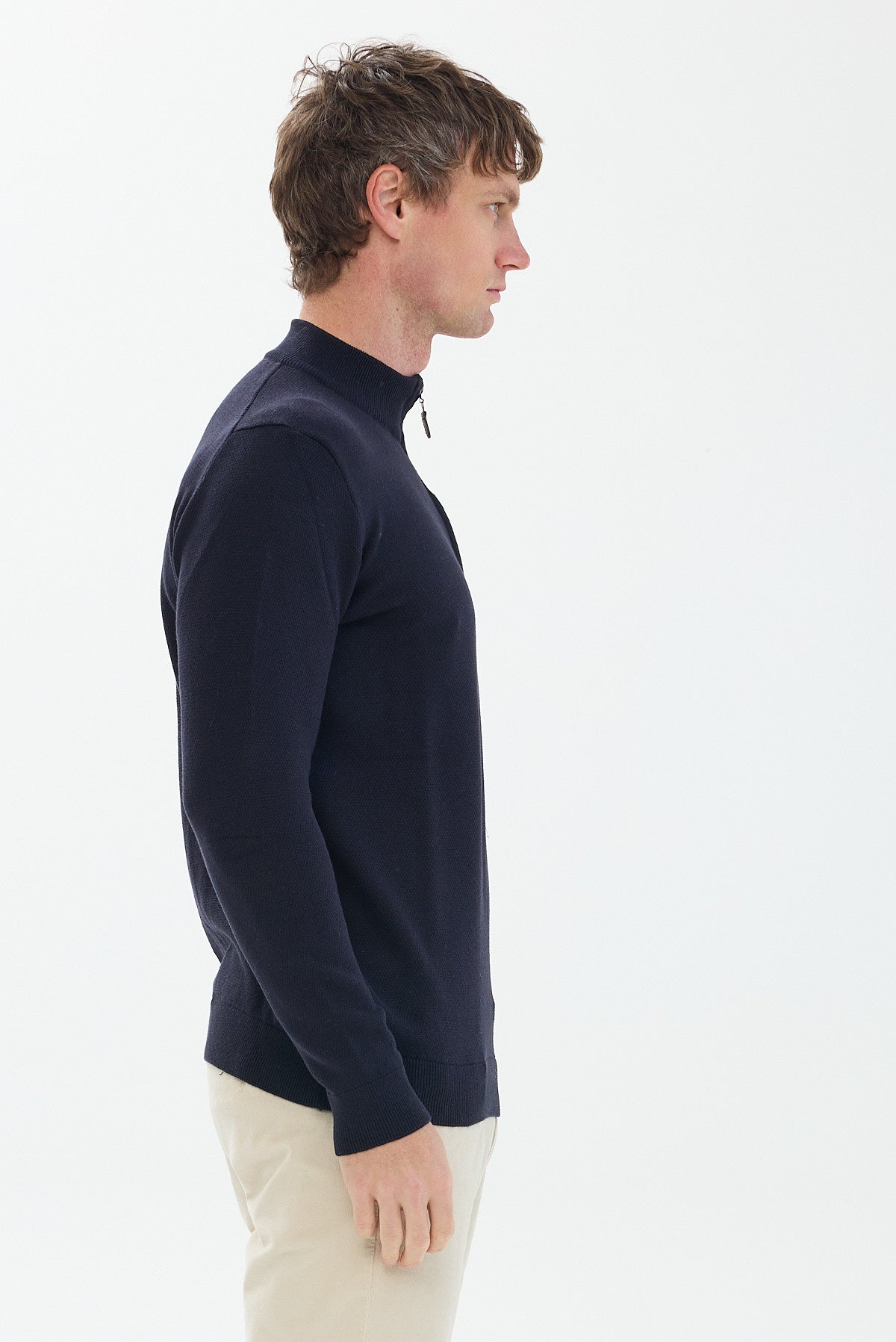 ΑΝΔΡΙΚΟ ΜΠΛΕ ΠΟΥΛΟΒΕΡ LUPETTO ZIP PORTOBELLO'S REGULAR FIT