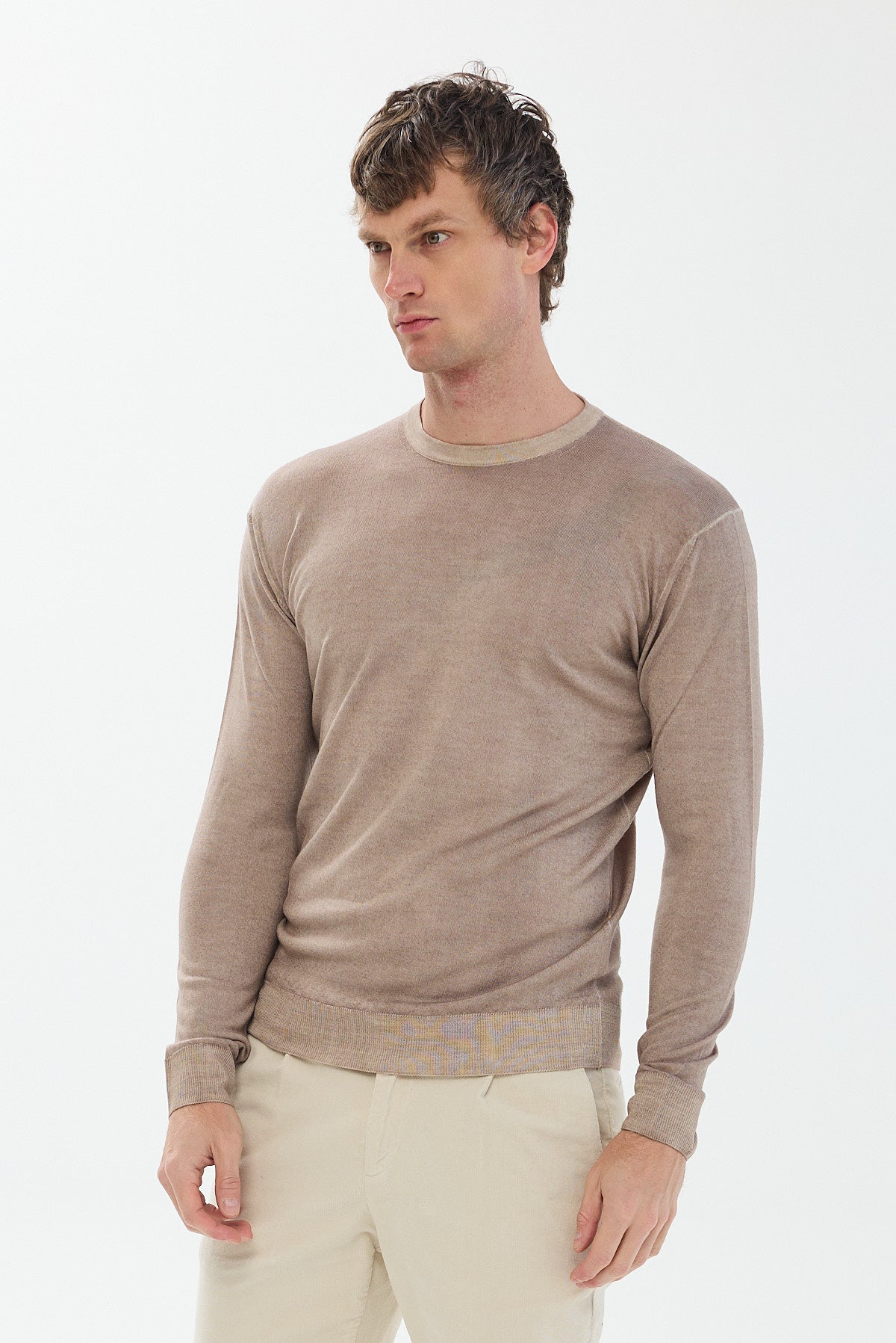 ΑΝΔΡΙΚΟ ΜΠΕΖ ΣΚΟΥΡΟ ΜΑΛΛΙΝΟ ΠΟΥΛΟΒΕΡ PORTOBELLO'S ΜΕ ΛΑΙΜΟΚΟΨΗ REGULAR FIT