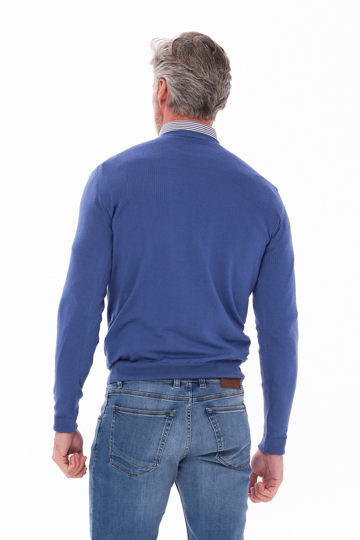 ΑΝΔΡΙΚΟ ΡΑΦ ΜΑΛΛΙΝΟ ΠΟΥΛΟΒΕΡ PORTOBELLO'S ΜΕ ΛΑΙΜΟΚΟΨΗ REGULAR FIT