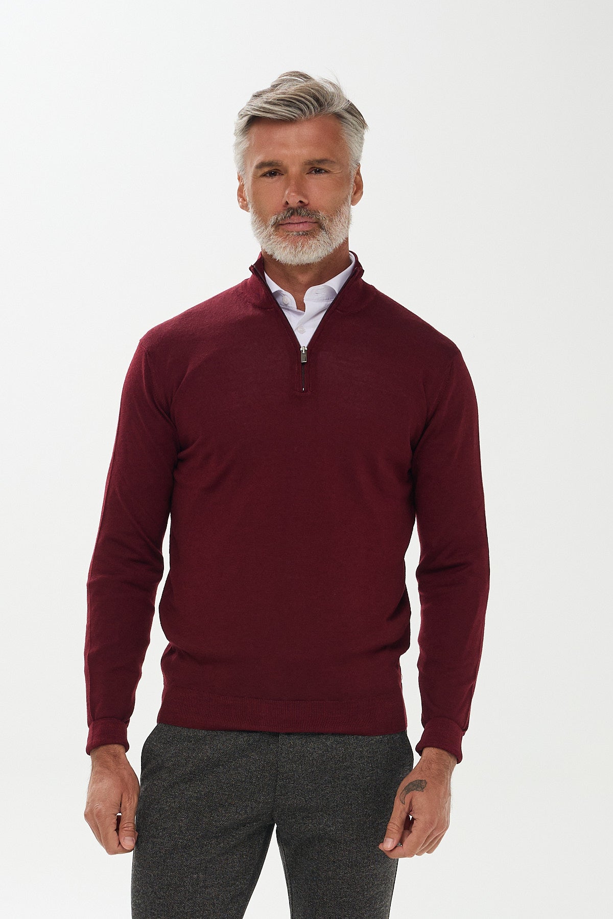 ΑΝΔΡΙΚΟ ΜΠΟΡΝΤΟ ΜΑΛΛΙΝΟ ΠΟΥΛΟΒΕΡ LUPETTO ZIP PORTOBELLO'S REGULAR FIT