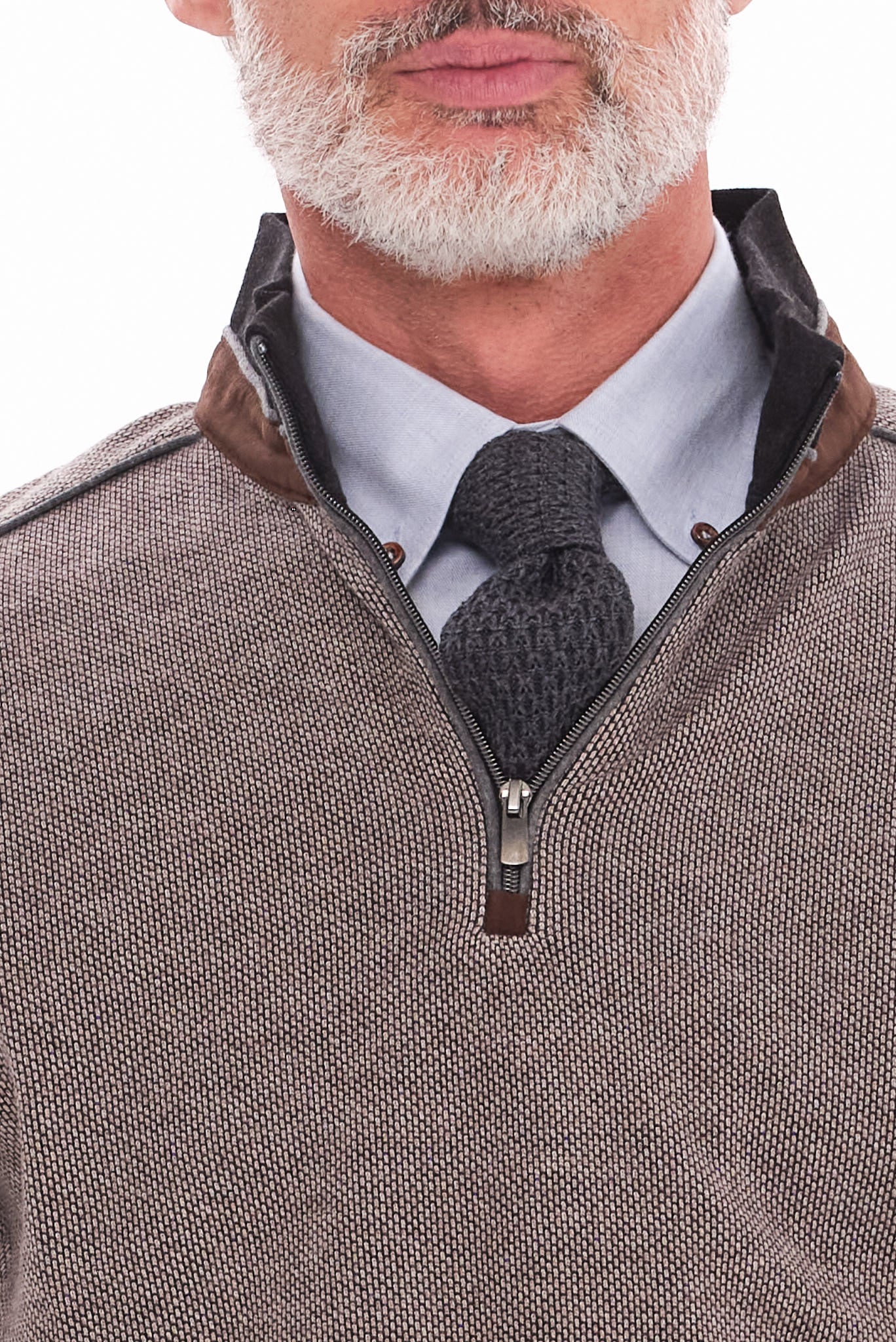 ΑΝΔΡΙΚΟ ΣΚΟΥΡΟ ΜΠΕΖ ΠΟΥΛΟΒΕΡ LUPETTO ZIP PORTOBELLO'S REGULAR FIT