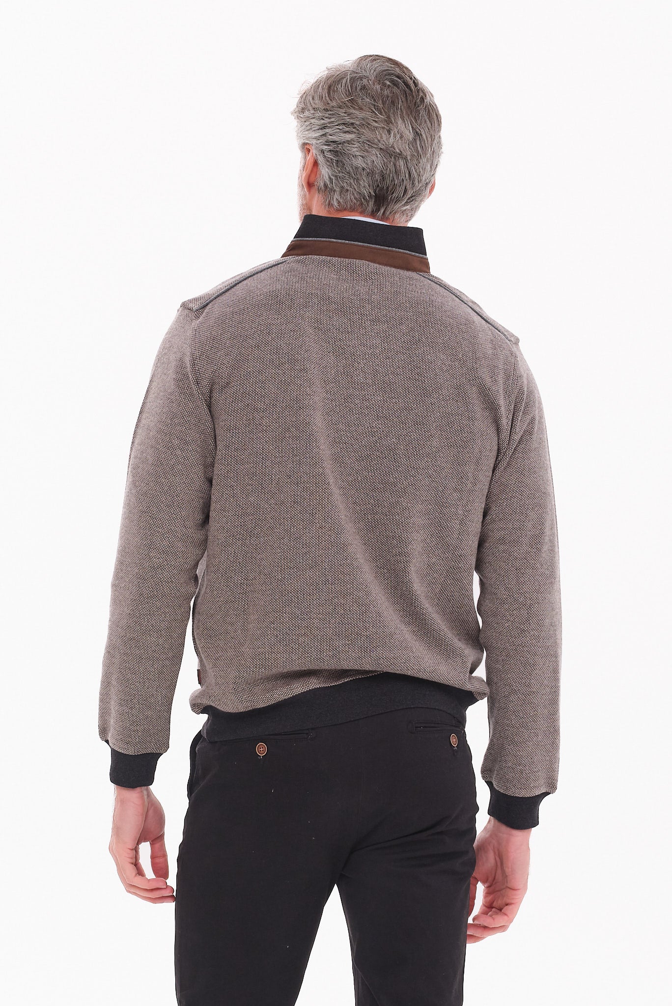 ΑΝΔΡΙΚΟ ΣΚΟΥΡΟ ΜΠΕΖ ΠΟΥΛΟΒΕΡ LUPETTO ZIP PORTOBELLO'S REGULAR FIT
