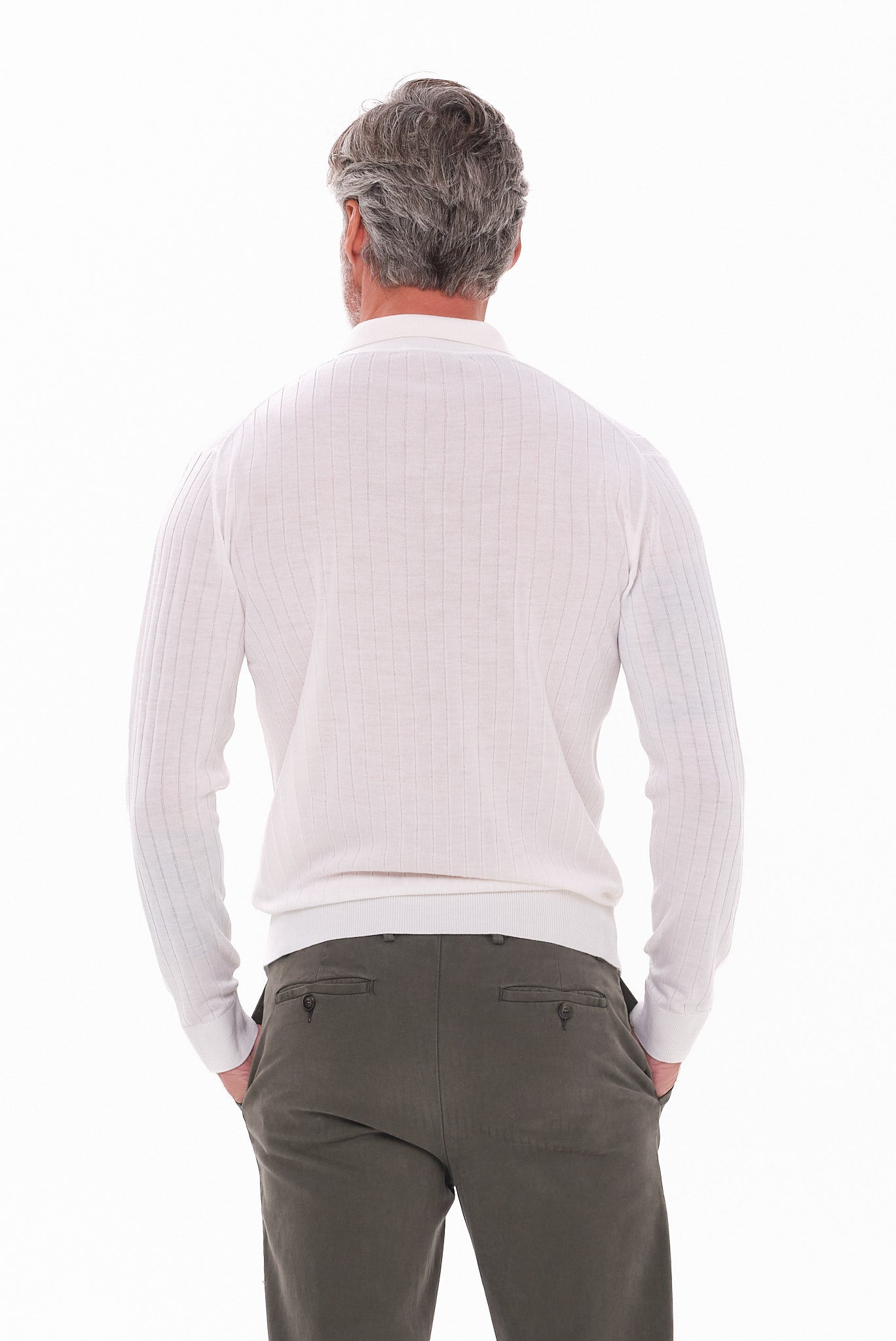 ΑΝΔΡΙΚΟ ΕΚΡΟΥ ΜΑΛΛΙΝΟ POLO ΜΑΚΡΥΜΑΝΙΚΟ PORTOBELLO'S REGULAR FIT