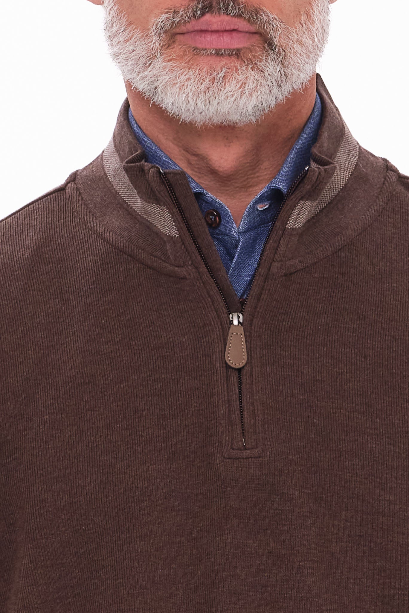 ΑΝΔΡΙΚΟ ΚΑΦΕ ΠΟΥΛΟΒΕΡ LUPETTO ZIP PORTOBELLO'S REGULAR FIT