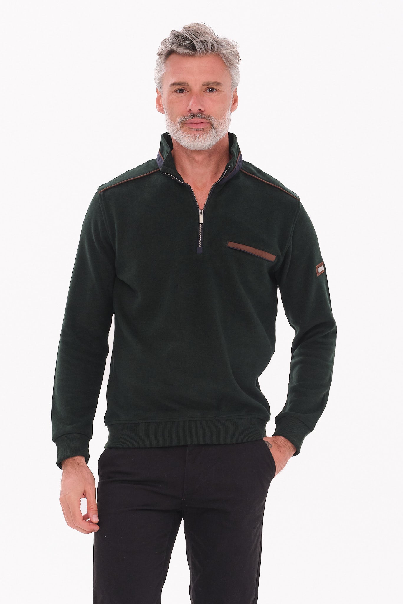 ΑΝΔΡΙΚΟ ΛΑΔΙ LUPETTO ZIP ΠΟΥΛΟΒΕΡ PORTOBELLO'S REGULAR FIT