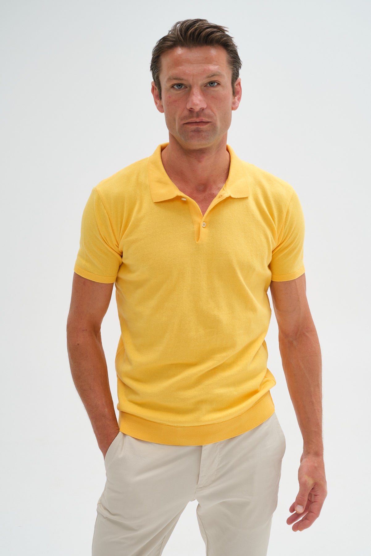 ΑΝΔΡΙΚΟ ΚΙΤΡΙΝΟ ΚΟΝΤΟΜΑΝΙΚΟ POLO PORTOBELLO'S REGULAR FIT