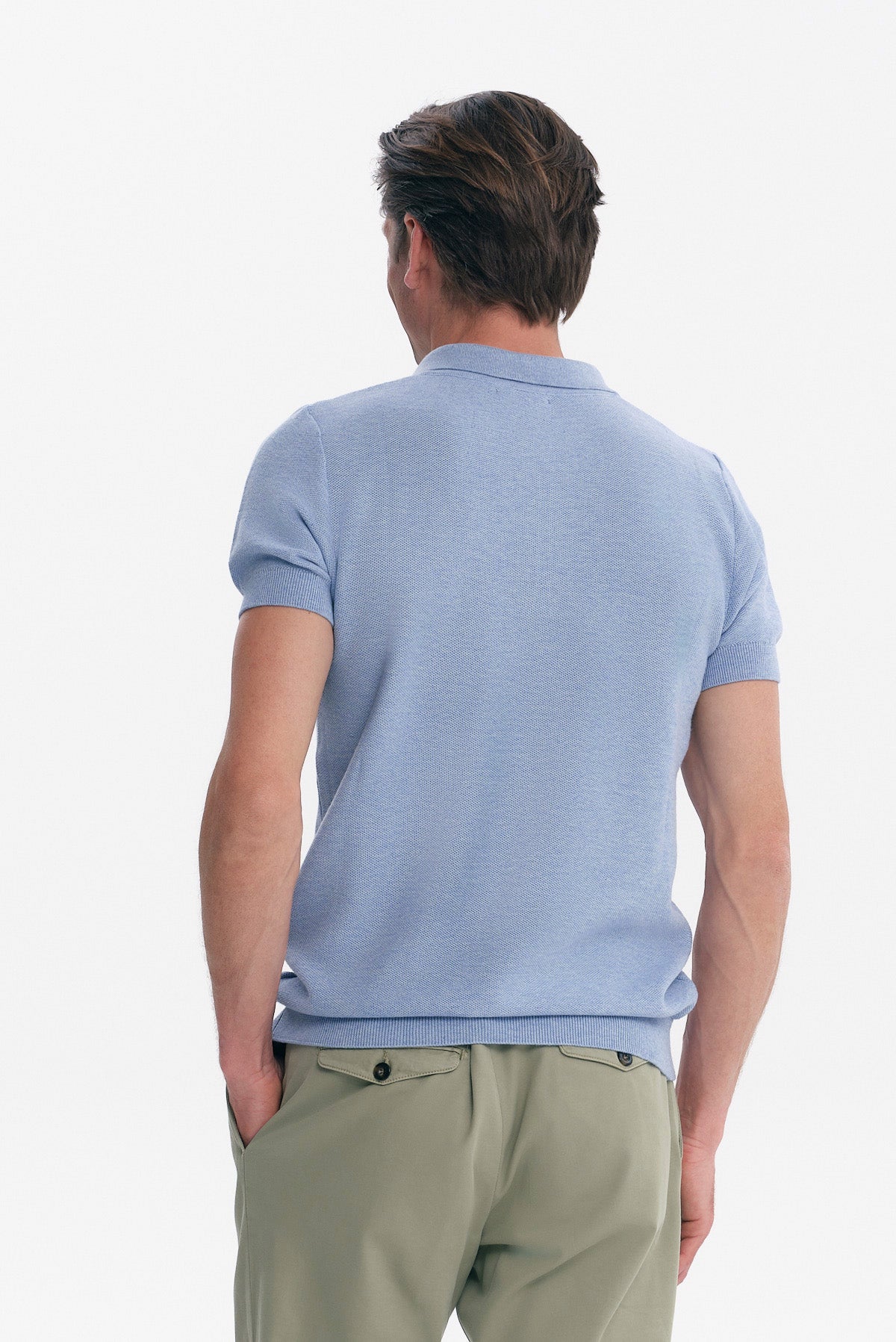 ΑΝΔΡΙΚΟ ΣΙΕΛ ΠΛΕΚΤΟ POLO REGULAR FIT ΜΕ ΦΕΡΜΟΥΑΡ