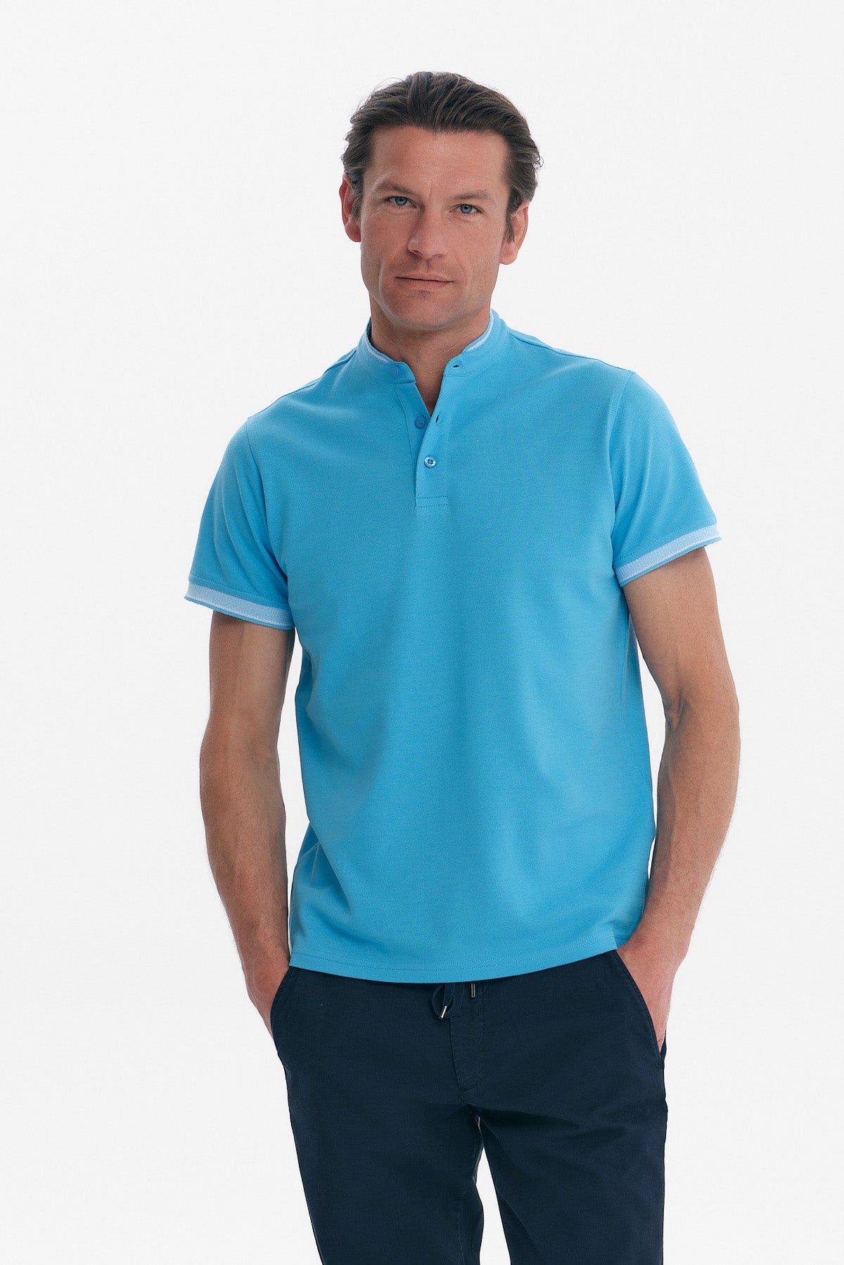 ΑΝΔΡΙΚΟ ΣΙΕΛ POLO REGULAR FIT PORTOBELLO'S MΕ ΜΑΟ ΓΙΑΚΑ