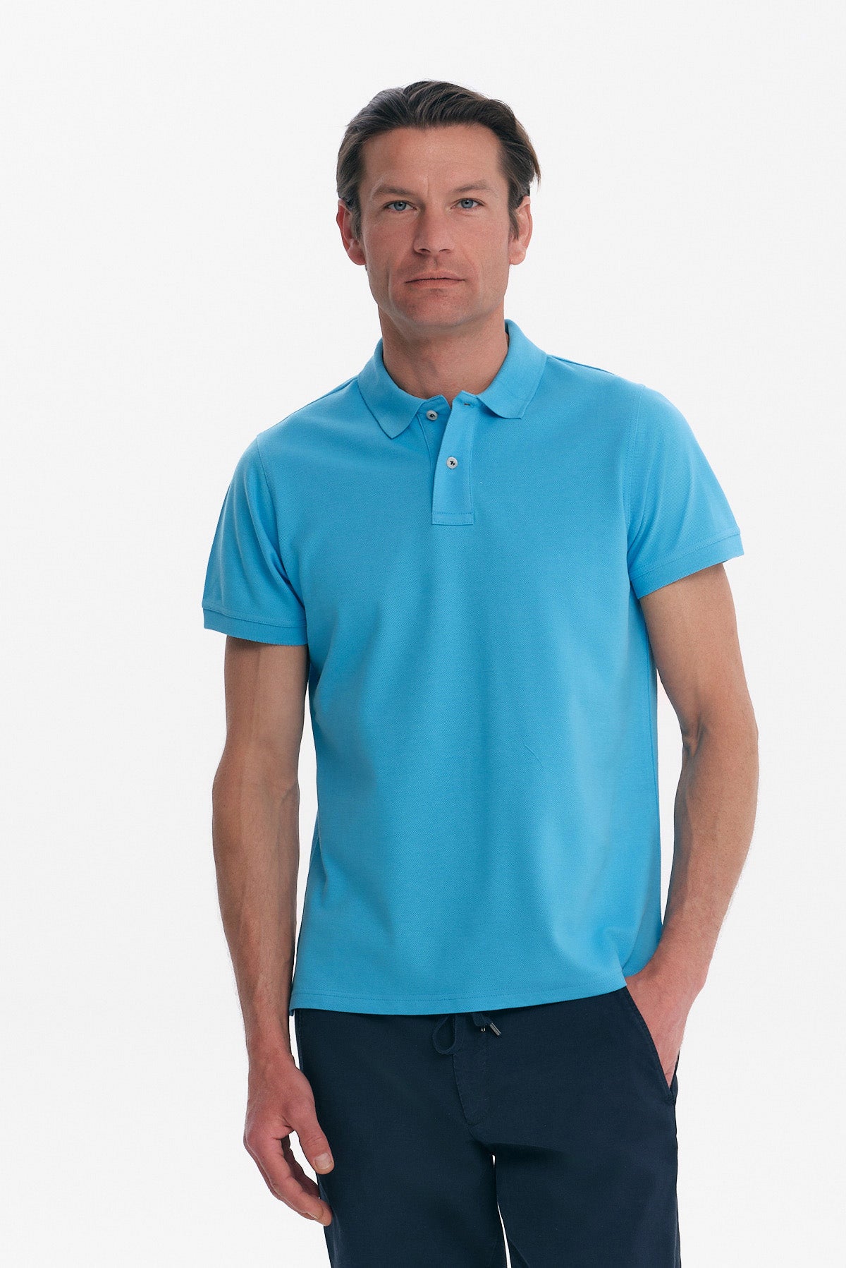 ΑΝΔΡΙΚΟ ΜΟΝΟΧΡΩΜΟ ΣΙΕΛ POLO REGULAR FIT PORTOBELLO'S