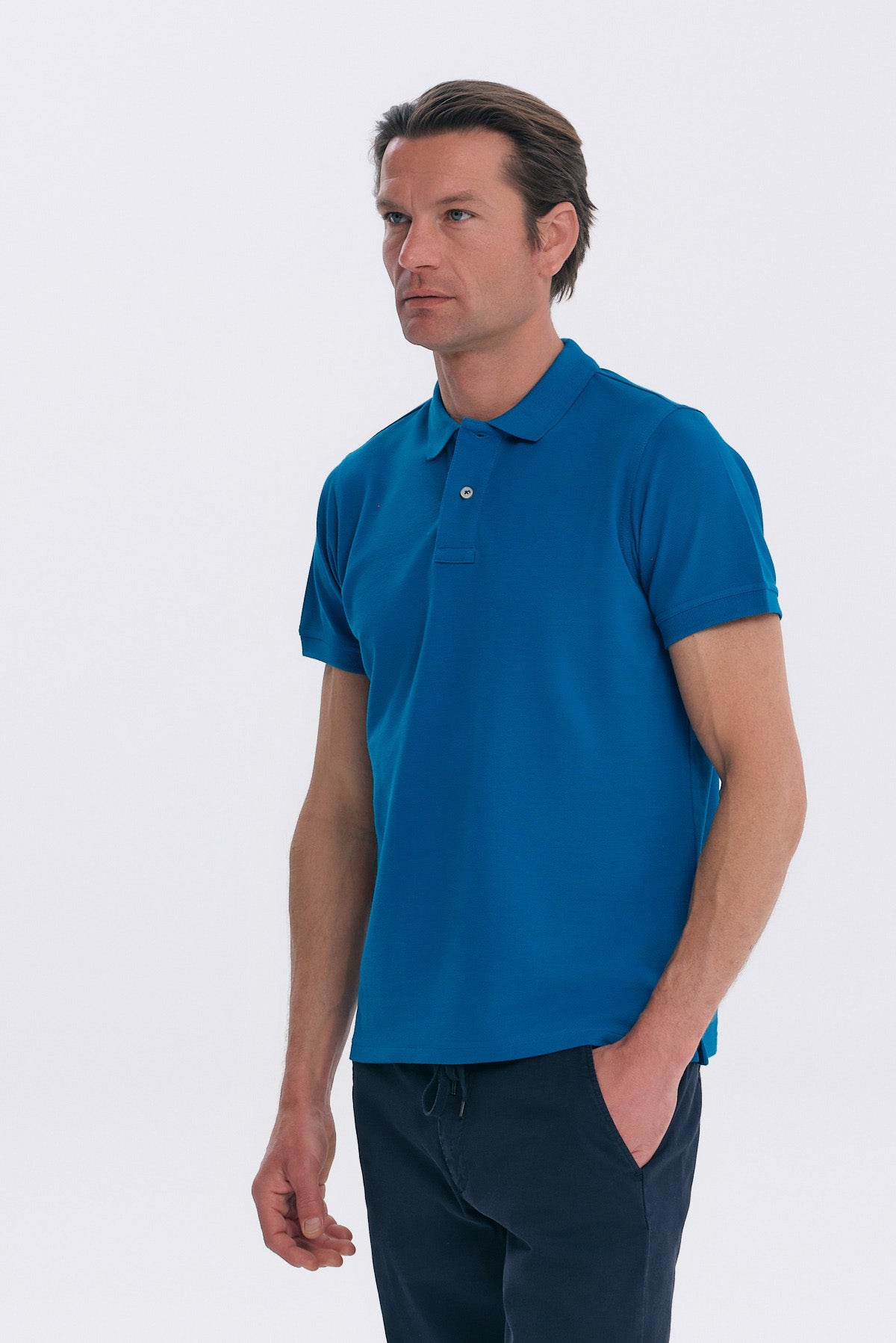 ΑΝΔΡΙΚΟ ΜΟΝΟΧΡΩΜΟ ΠΕΤΡΟΛ POLO REGULAR FIT PORTOBELLO'S