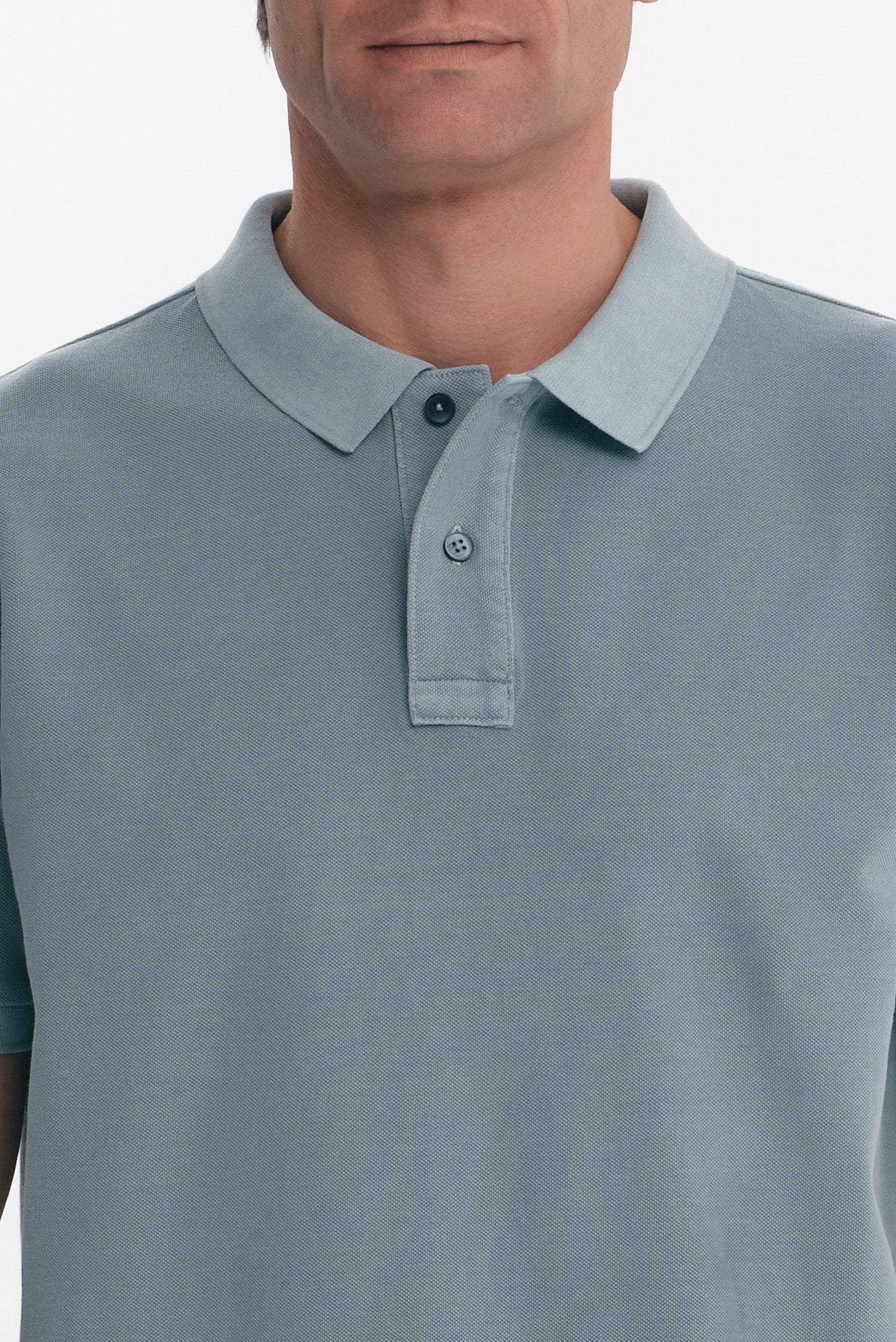 ΑΝΔΡΙΚΟ ΚΟΝΤΟΜΑΝΙΚΟ POLO ΣΤΟ ΧΡΩΜΑ ΤΗΣ ΜΕΝΤΑΣ GARMENT DYED PORTOBELLO'S