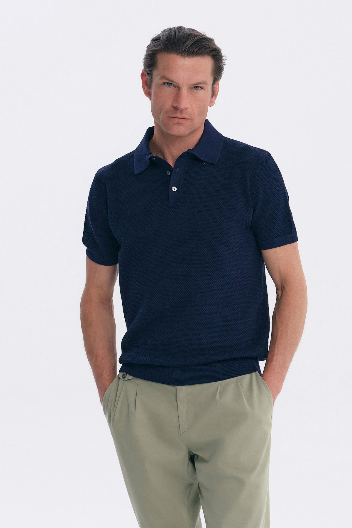 ΑΝΔΡΙΚΟ ΜΠΛΕ ΠΛΕΚΤΟ POLO REGULAR FIT PORTOBELLO'S