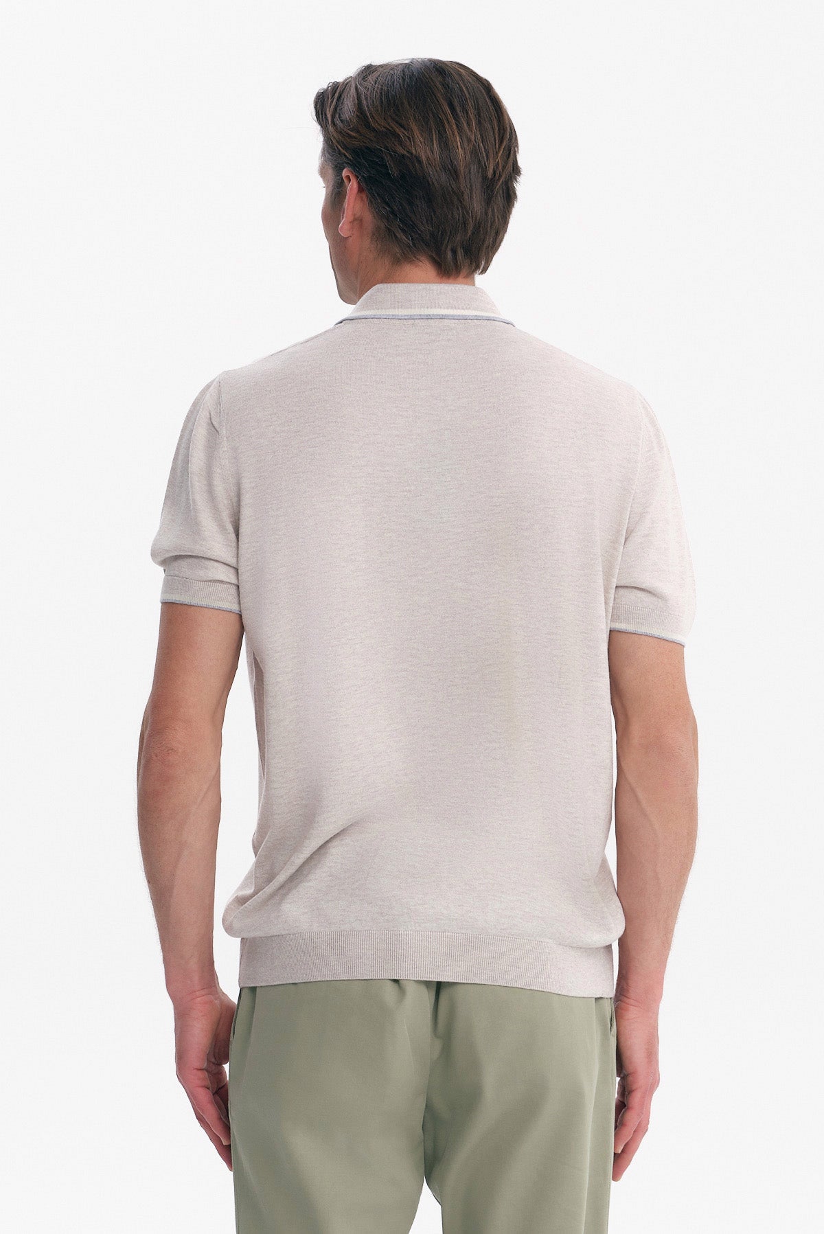 ΑΝΔΡΙΚΟ ΜΠΕΖ ΣΚΟΥΡΟ POLO ΠΛΕΚΤΟ REGULAR FIT PORTOBELLO'S ΜΕ ΛΕΠΤΟΜΕΡΕΙΕΣ