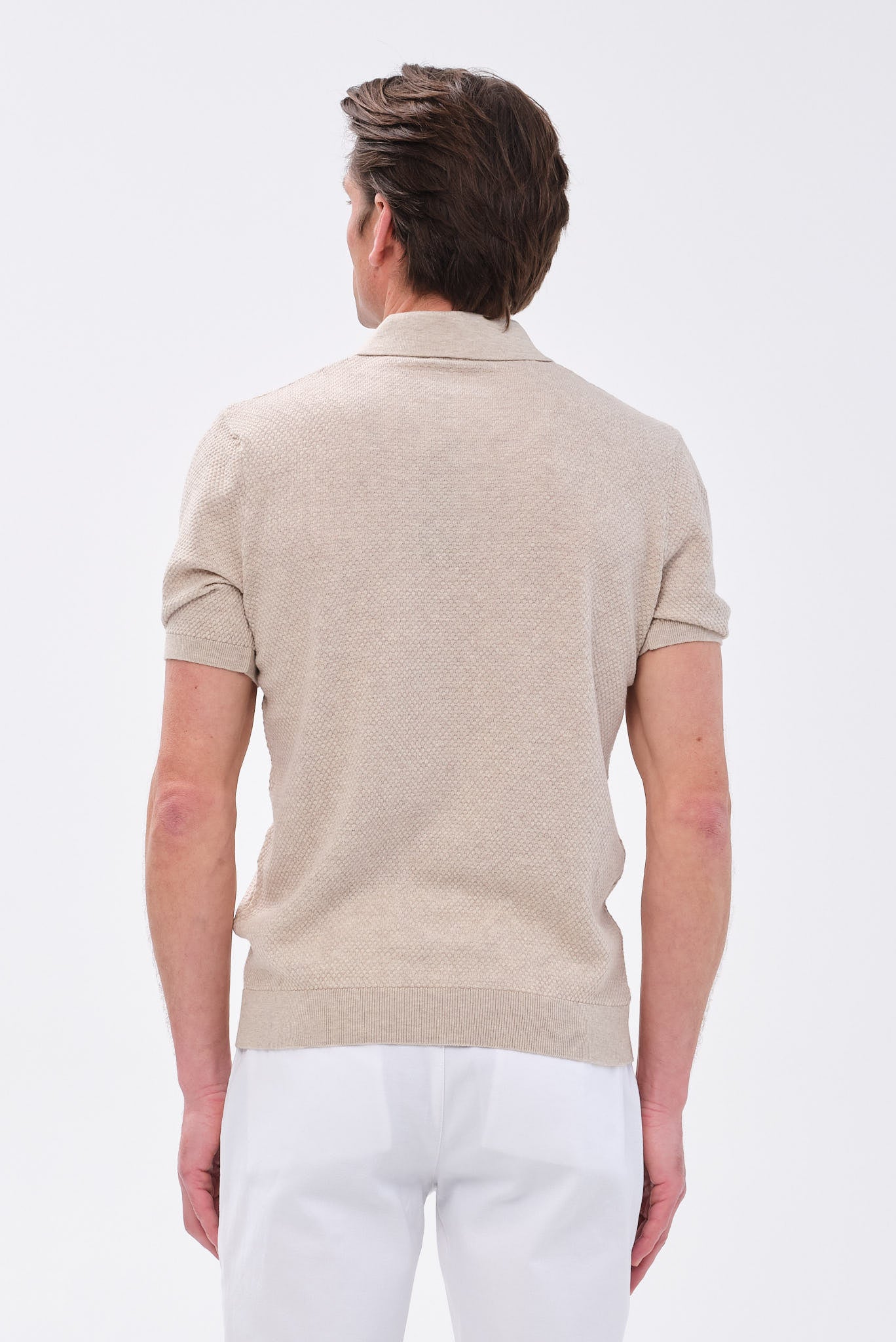 ΑΝΔΡΙΚΟ ΜΠΕΖ ΣΚΟΥΡΟ ΠΛΕΚΤΟ ΚΟΝΤΟΜΑΝΙΚΟ POLO PORTOBELLO'S REGULAR FIT