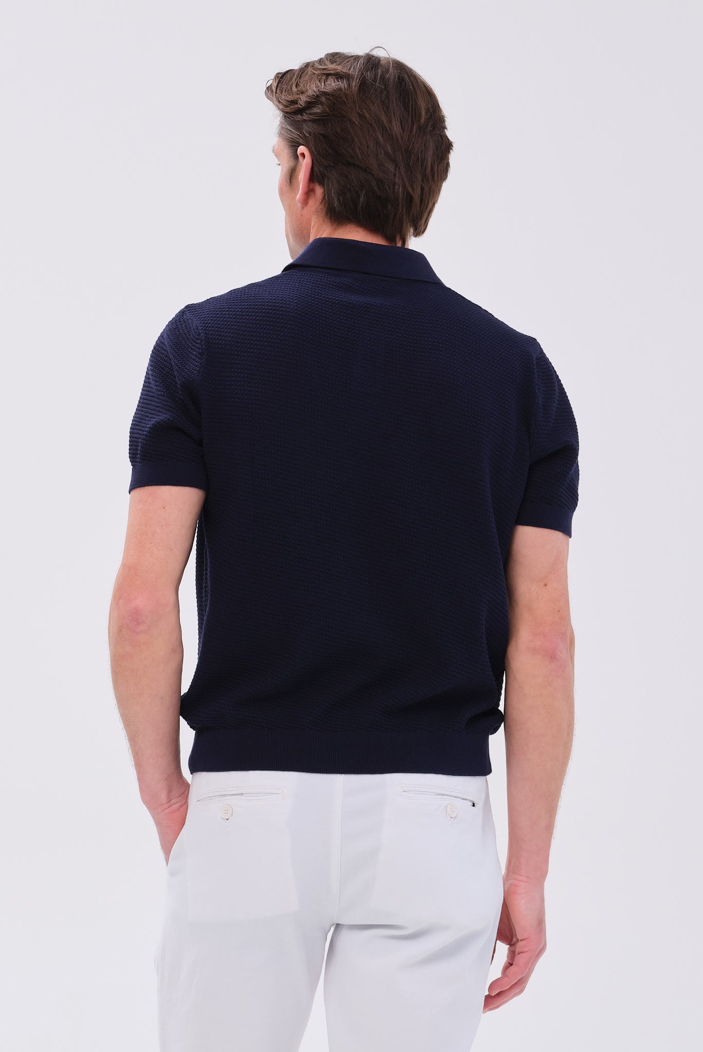 ΑΝΔΡΙΚΟ ΜΠΛΕ ΠΛΕΚΤΟ ΚΟΝΤΟΜΑΝΙΚΟ POLO PORTOBELLO'S REGULAR FIT