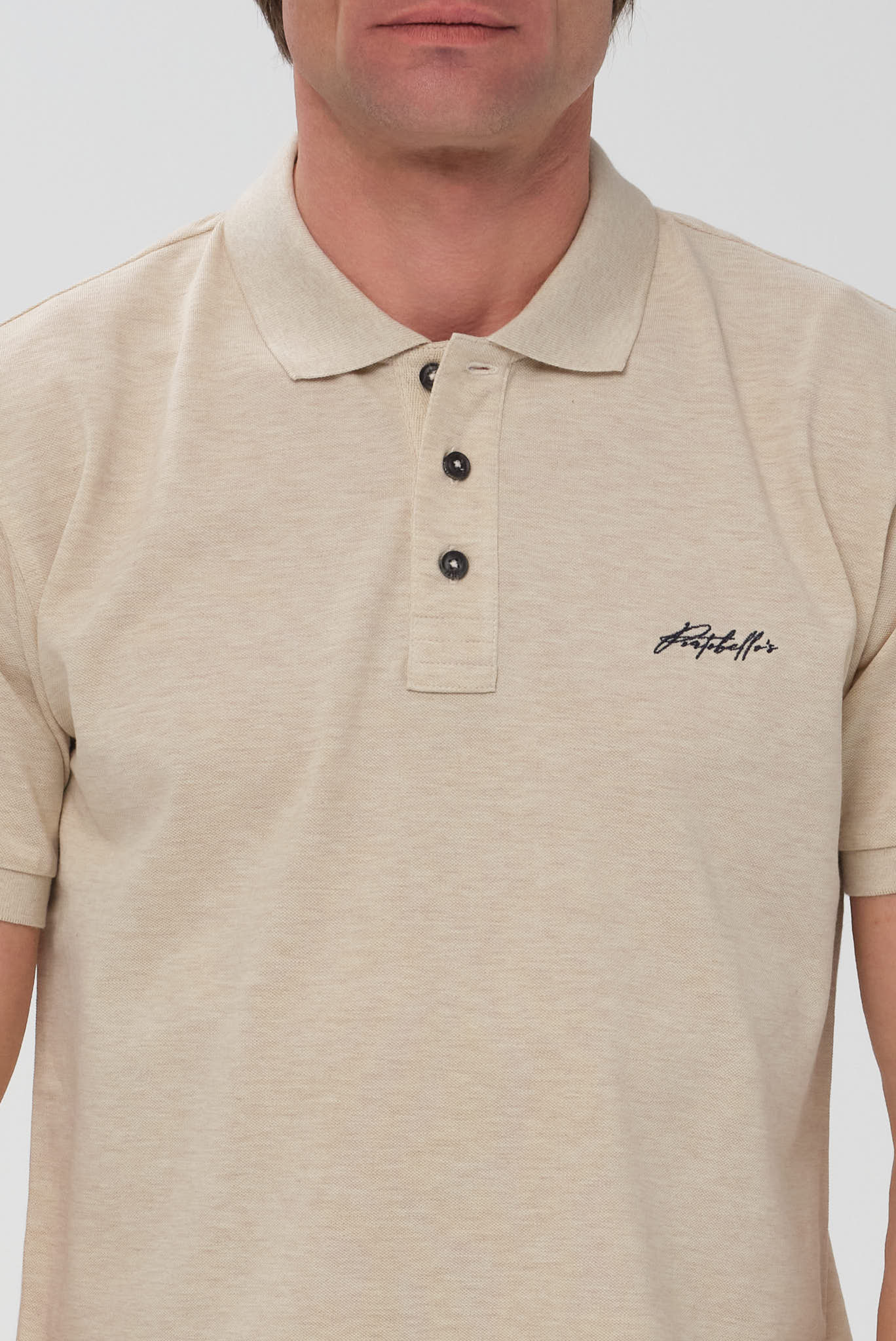 ΑΝΔΡΙΚΟ ΜΠΕΖ ΣΚΟΥΡΟ ΚΟΝΤΟΜΑΝΙΚΟ POLO PORTOBELLO'S REGULAR FIT